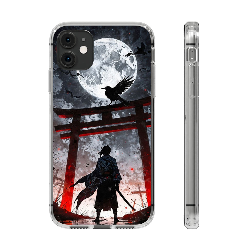 The Lone Samurai and Crow Design case for Iphone and Samsung phones