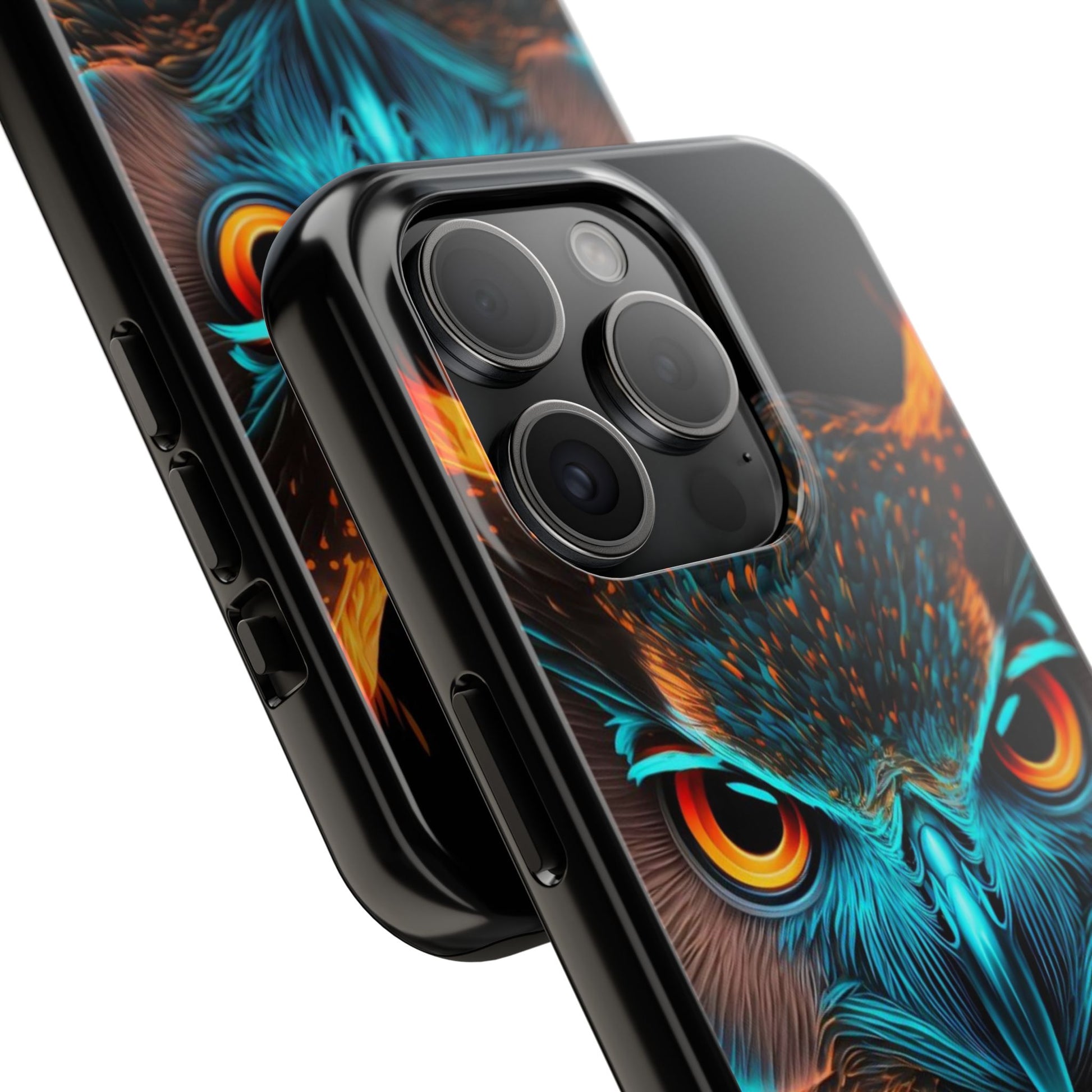 Neon Owl Theme Phone Cases for iPhones & Samsung Phones