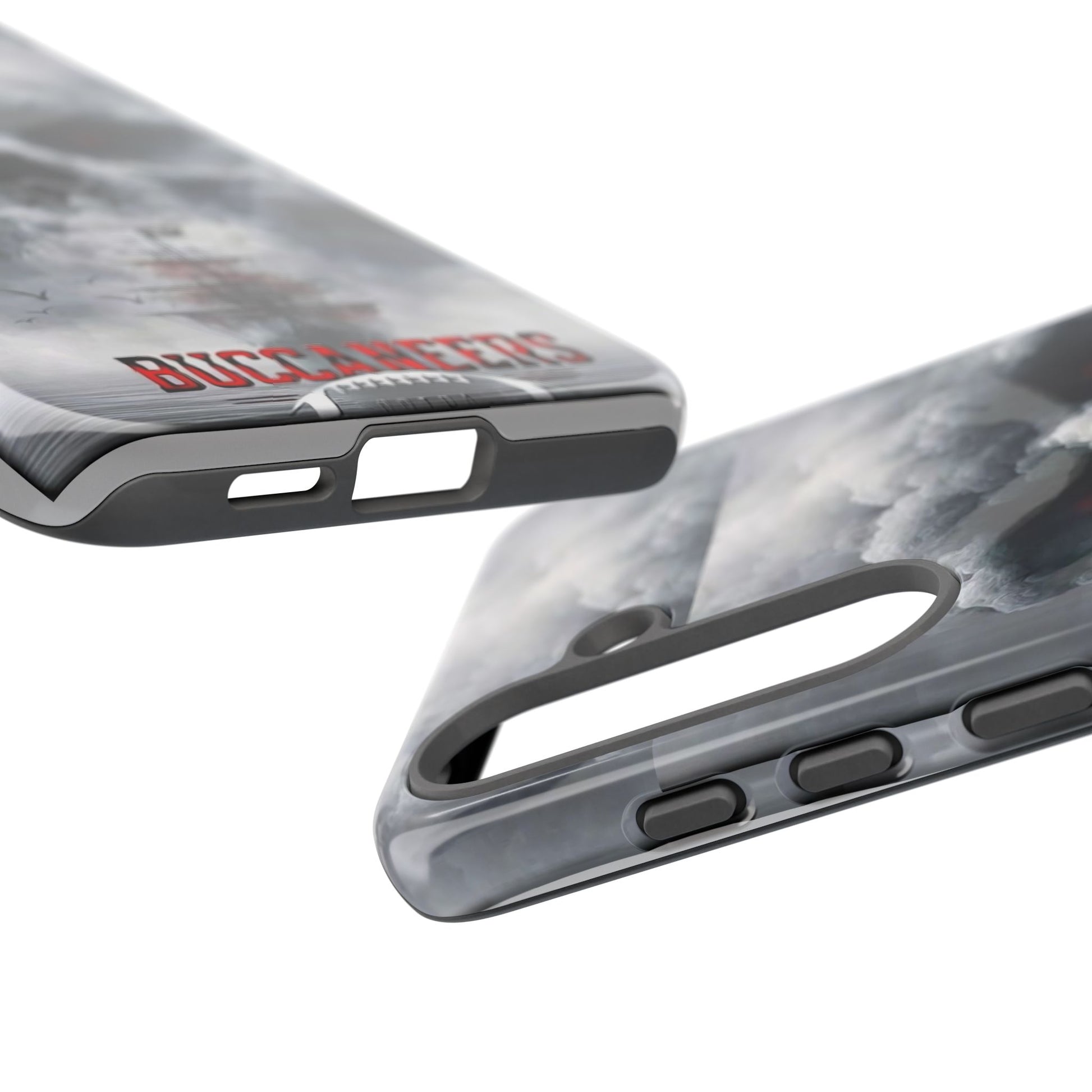 Skull Pirate Ship Football Buccaneers Tough Cases for iPhones, Samsung, and Pixel