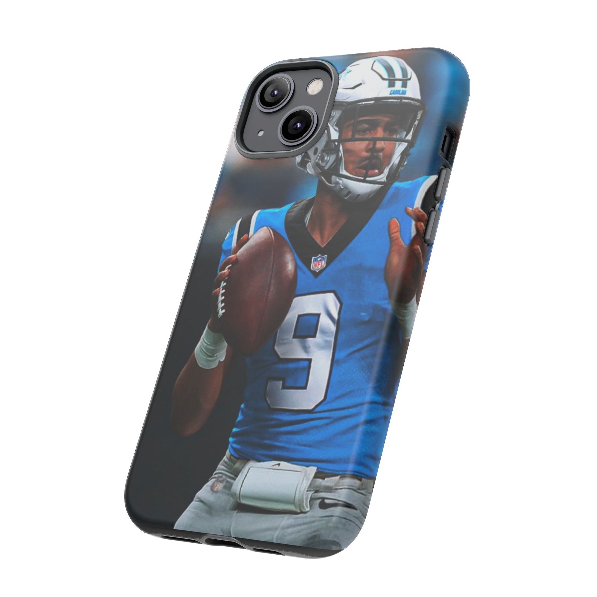 Carolina Panthers Bryce Young Football Tough Cases for iPhones, Samsung, and Pixel
