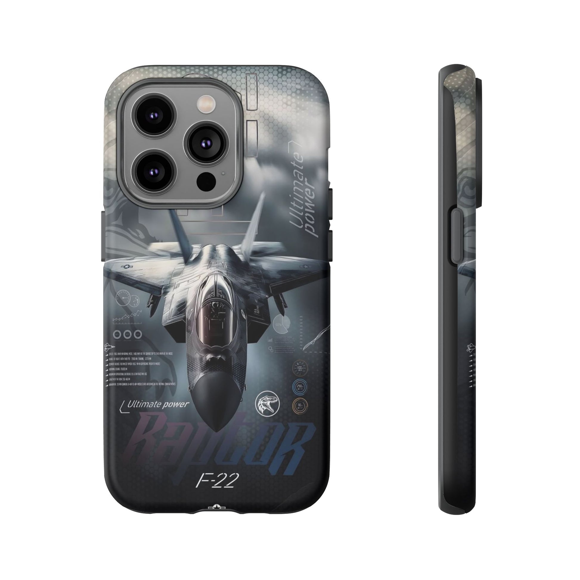 F-22 Raptor Fighter Jet Tough Cases for iPhones, Samsung, and Pixel