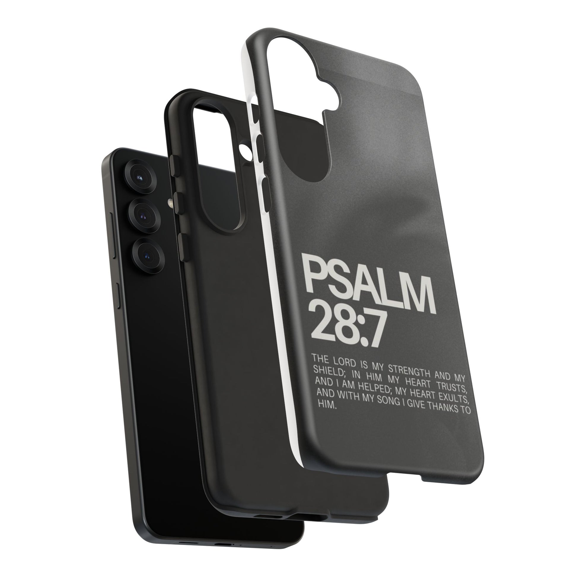 Christian Themed Psalms 28:7 Phone Case, Tough Cases for iPhones, Samsung, and Pixel