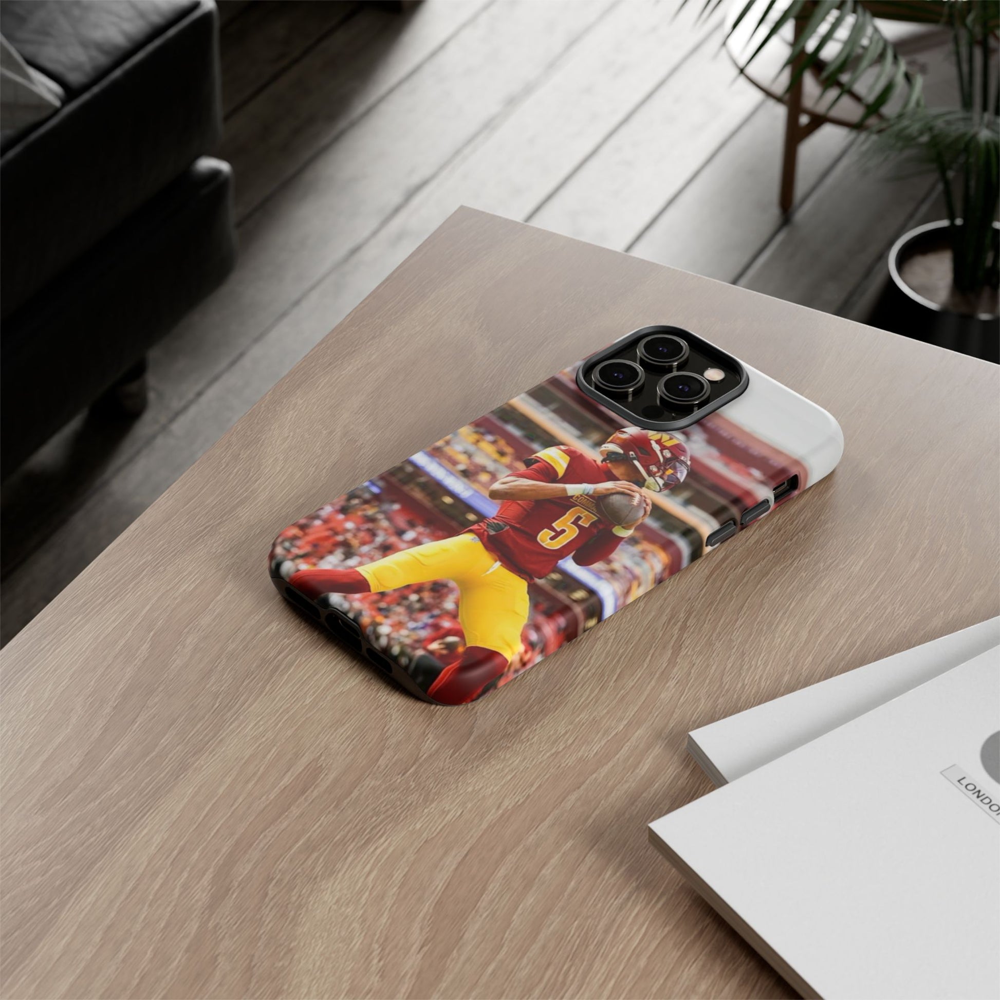 Jayden Daniels Washington Football Tough Cases for iPhones, Samsung, and Pixel