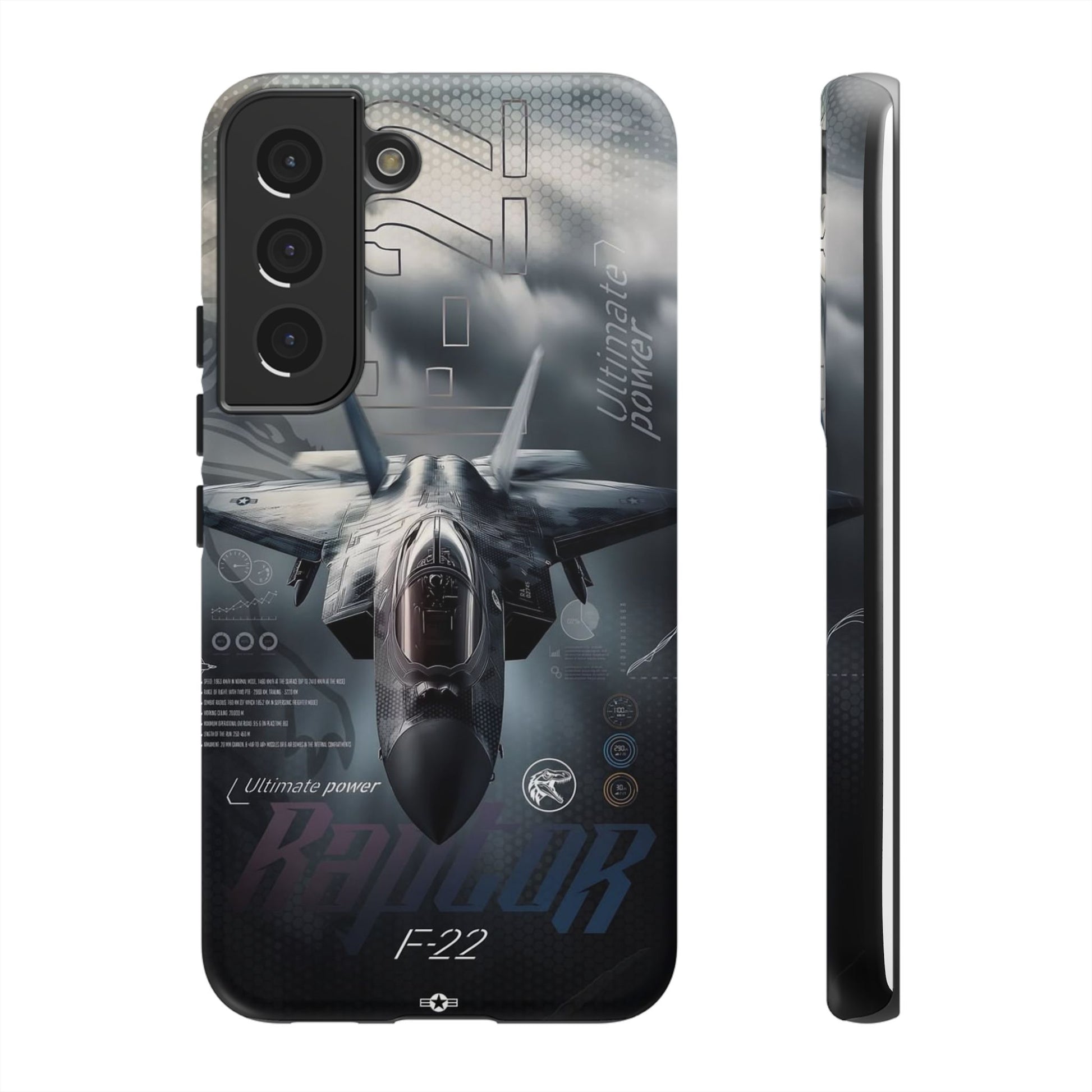 F-22 Raptor Fighter Jet Tough Cases for iPhones, Samsung, and Pixel