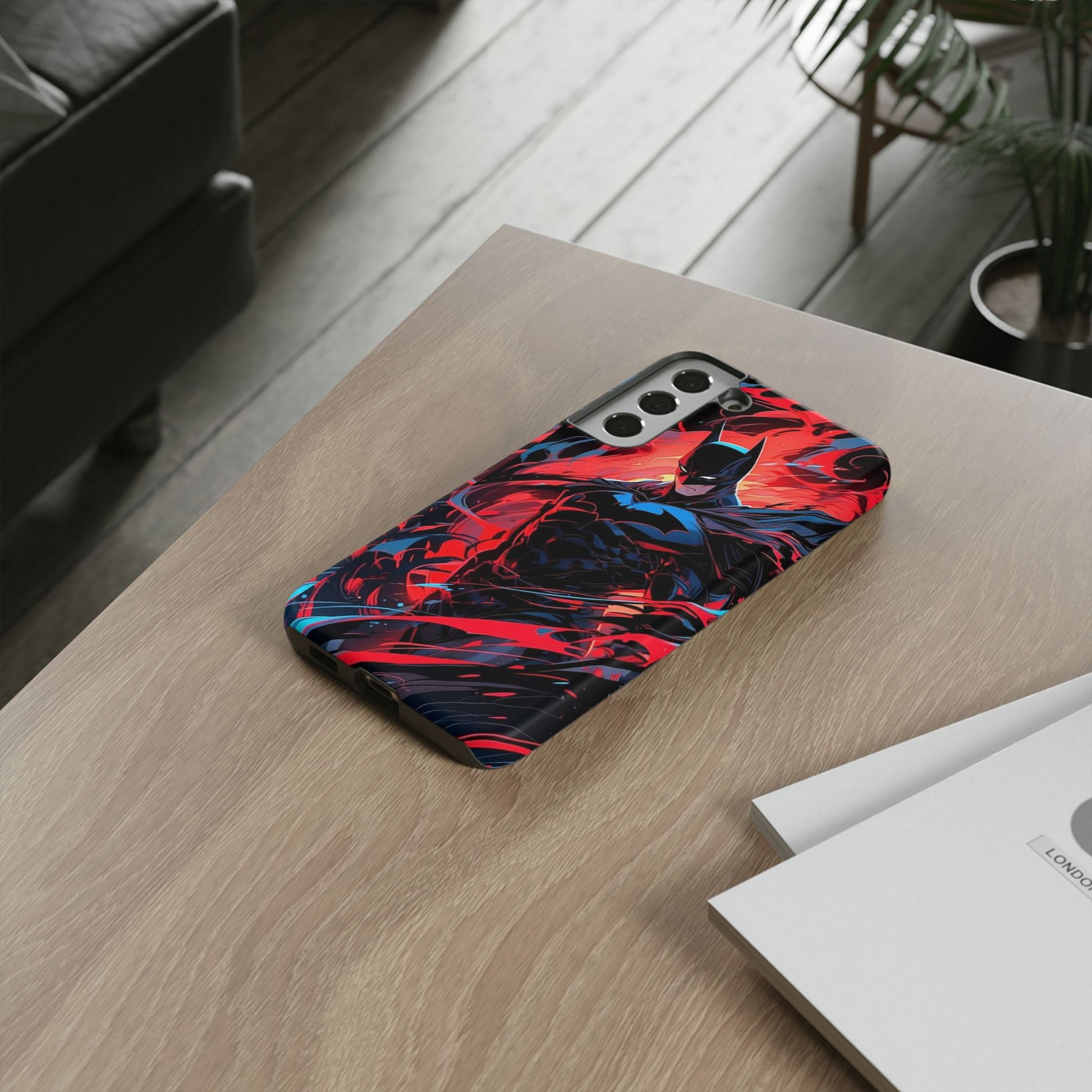 The Dark Knight Batman Art Tough Cases for iPhones, Samsung, and Pixel