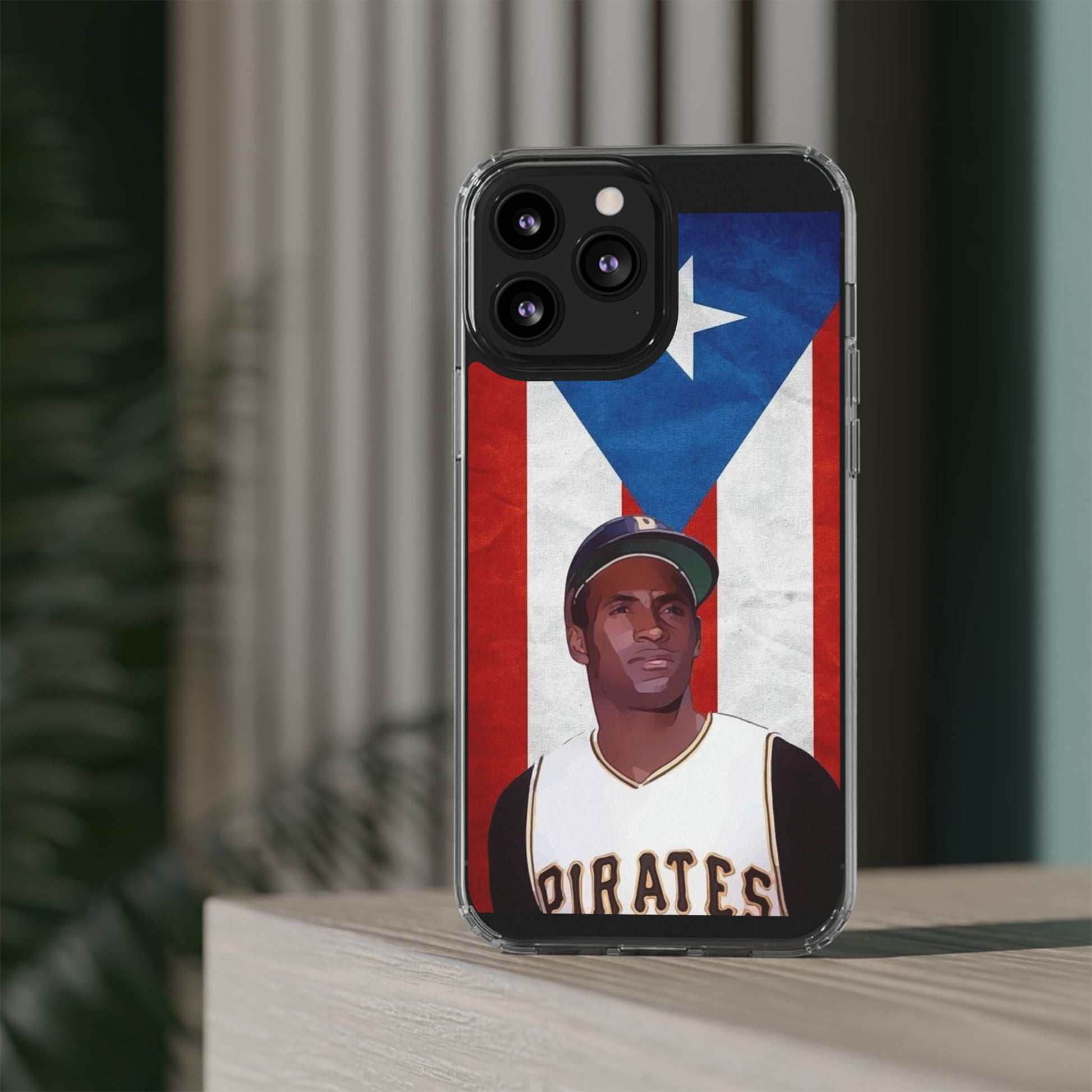Puerto Rican Baseball Legend Clemente inspired Protective Iphone, Samsung case