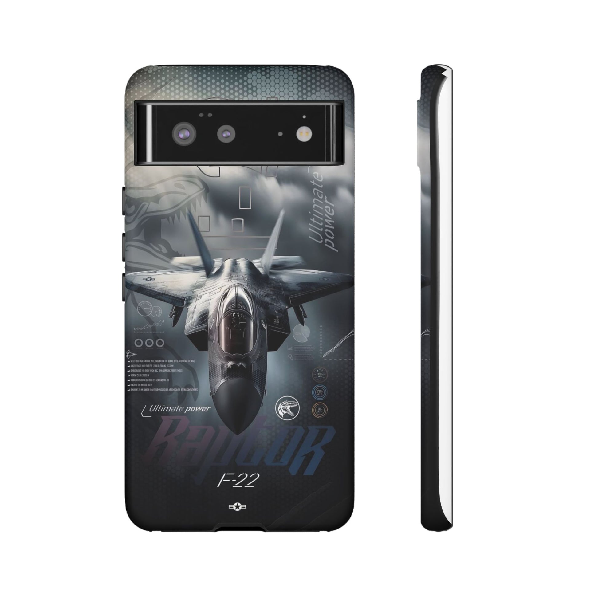 F-22 Raptor Fighter Jet Tough Cases for iPhones, Samsung, and Pixel