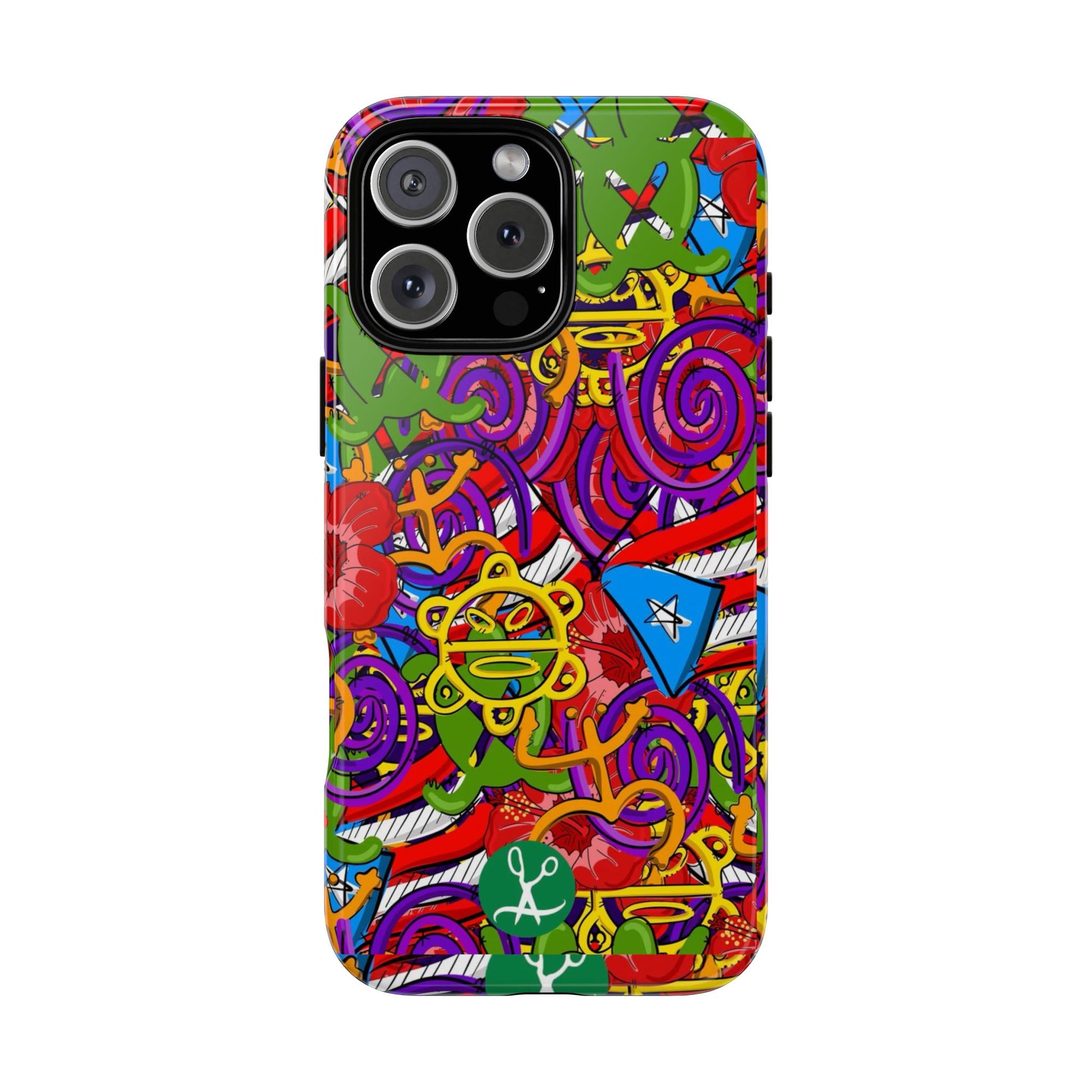 Puerto Rico Taino Tribal Art Tough Cases for iPhones, Samsung, and Pixel