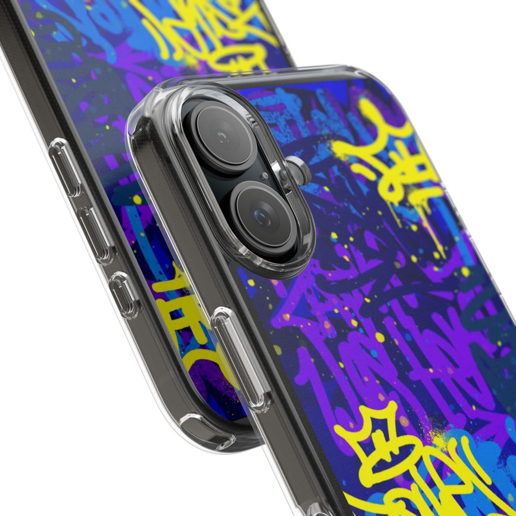 Phone Case, Graffiti Hip Hop Design for Select Iphones and Samsung, Clear Cover,