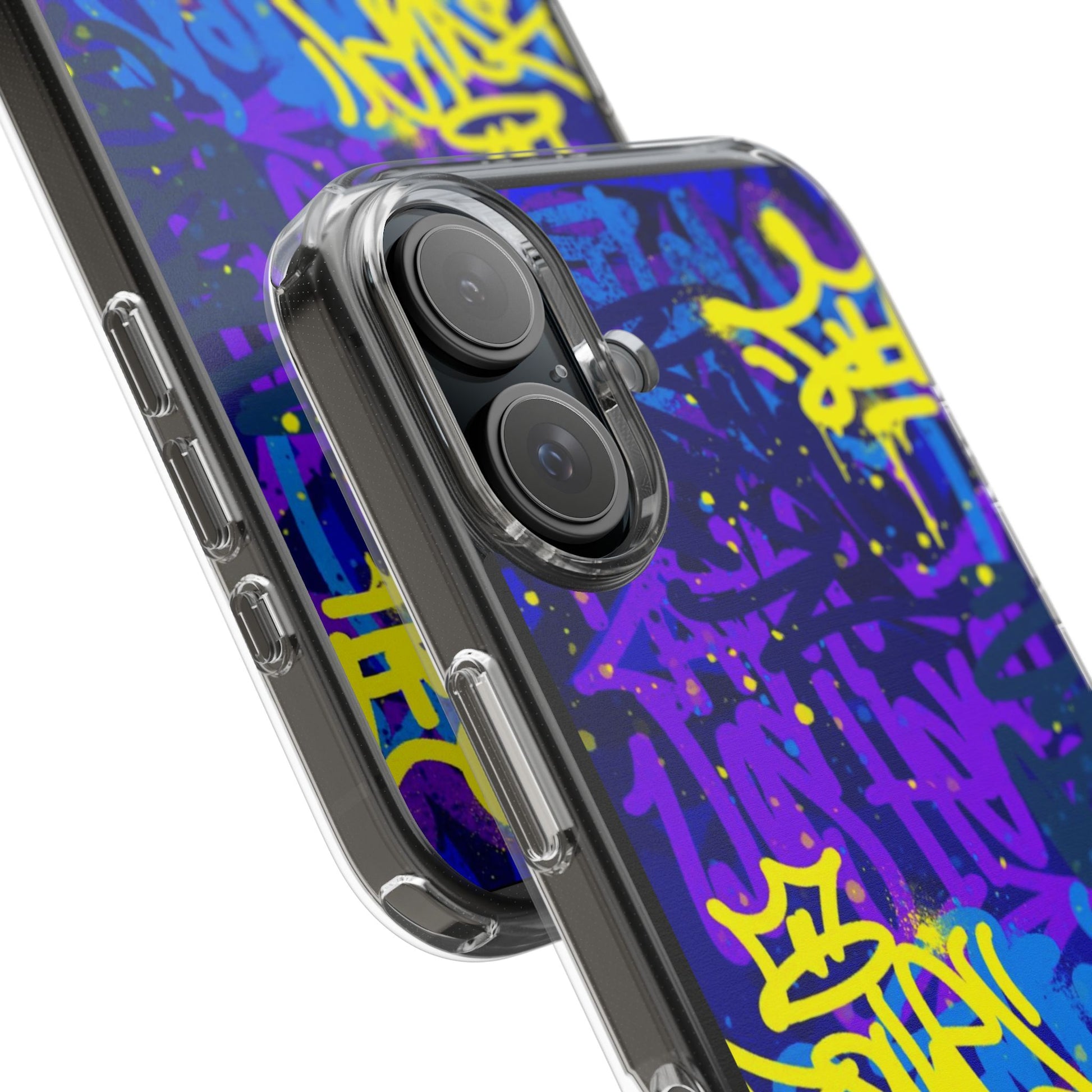 Phone Case, Graffiti Hip Hop Design for Select Iphones and Samsung, Clear Cover,
