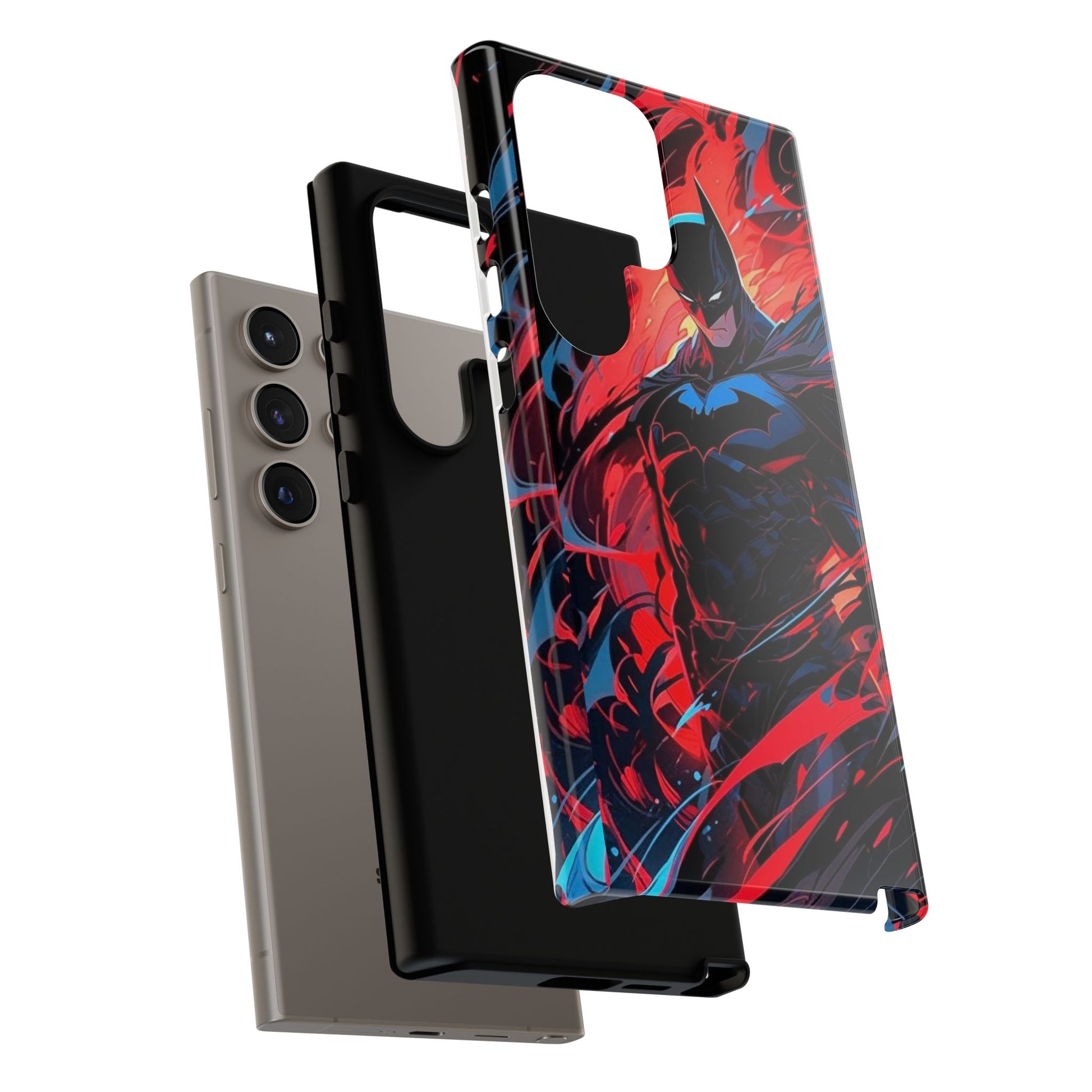 The Dark Knight Batman Art Tough Cases for iPhones, Samsung, and Pixel