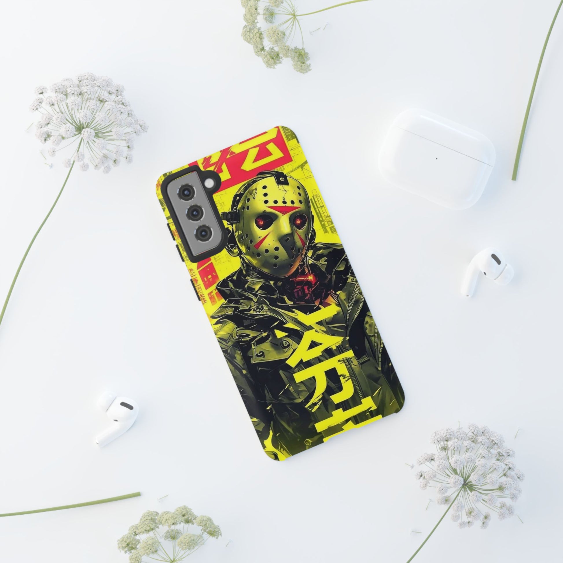 Cyberpunk X Jason Voorhees Tough Cases for iPhones, Samsung, and Pixel