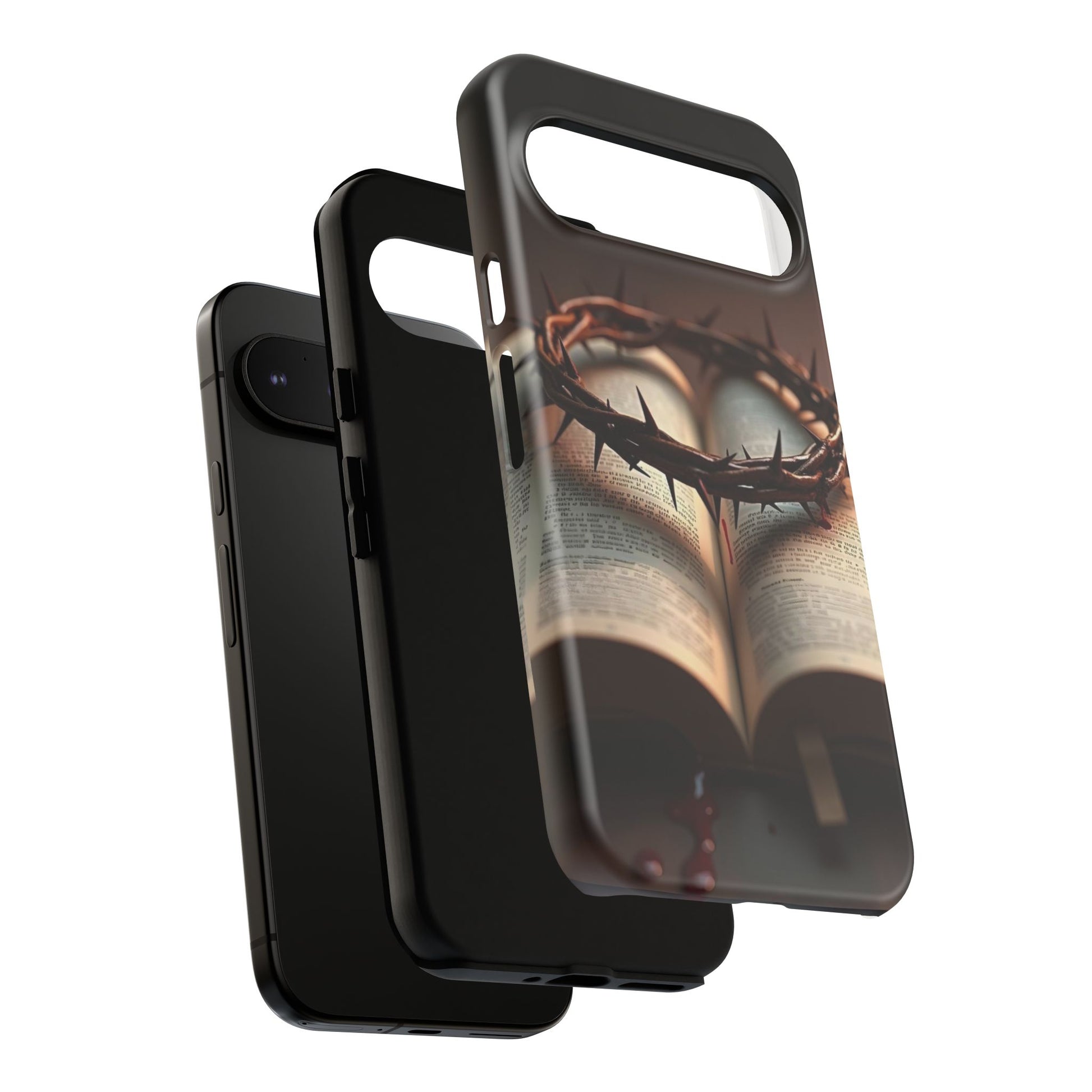 Crown of Thorns and Bible Christian Tough Cases for iPhones, Samsung, and Pixel