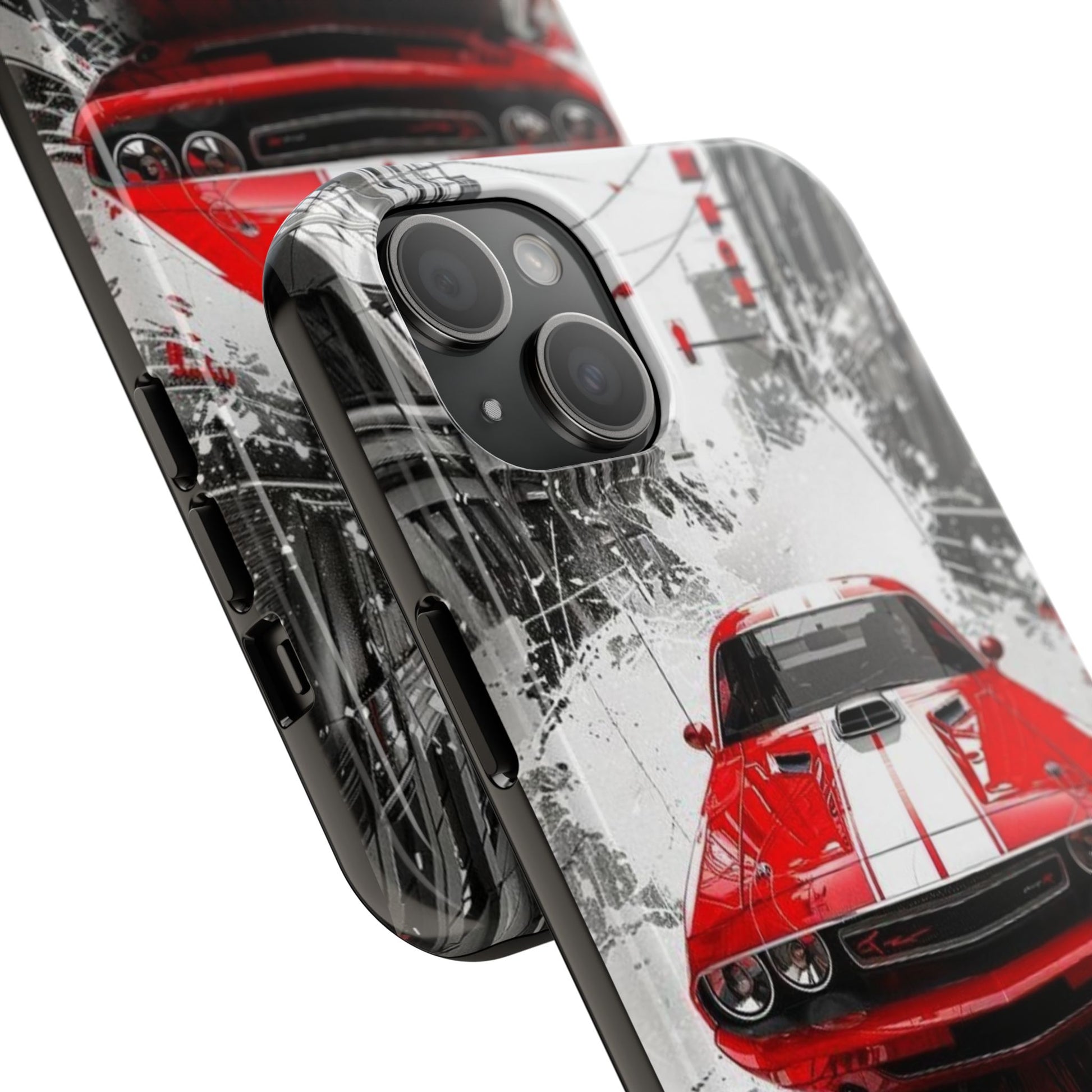Red Muscle Car Hell Cat Phone Cases for Iphones & Samsung Phones