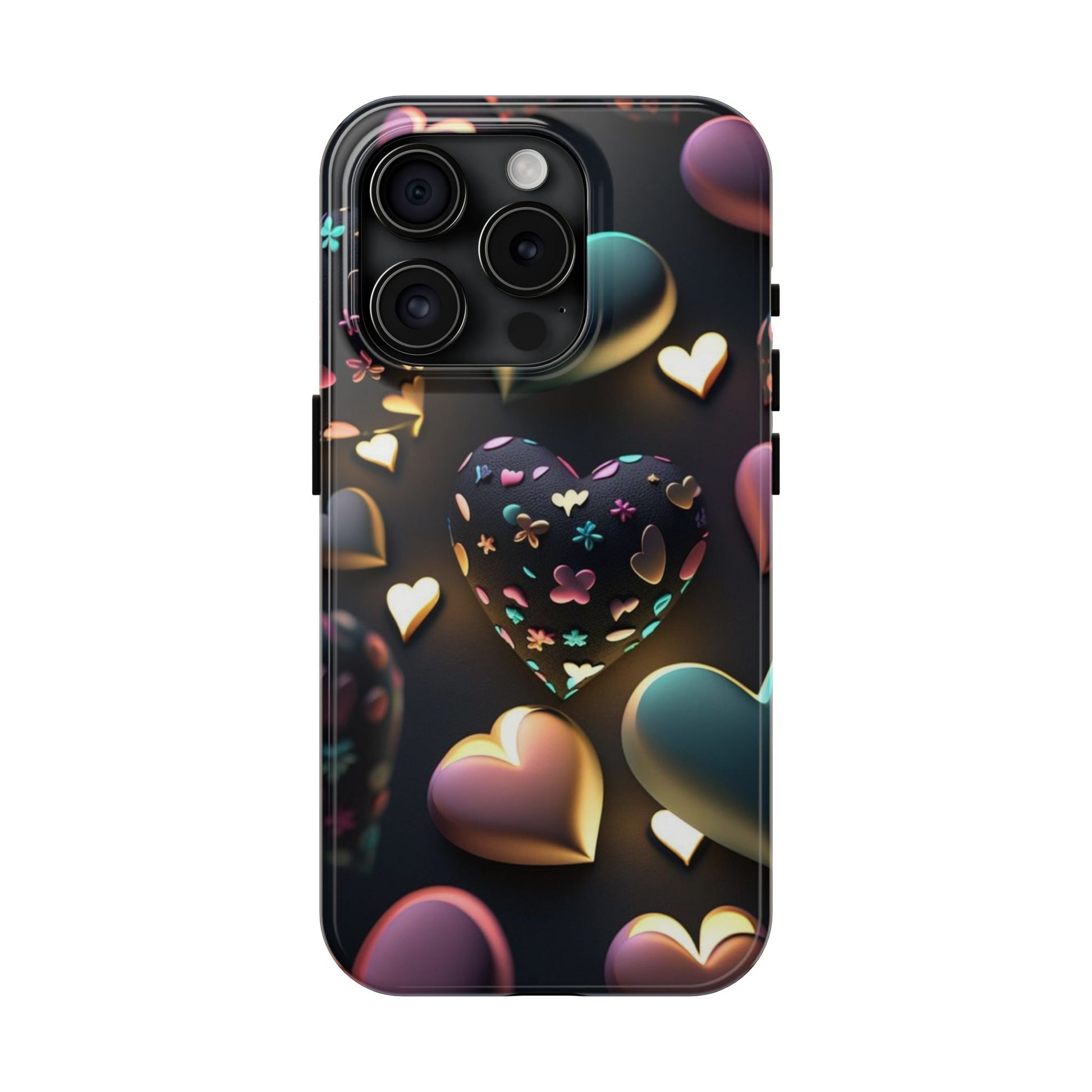Floating Hearts Themed Tough Phone Cases for Iphones & Samsung Phones
