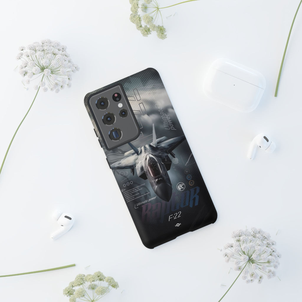 F-22 Raptor Fighter Jet Tough Cases for iPhones, Samsung, and Pixel