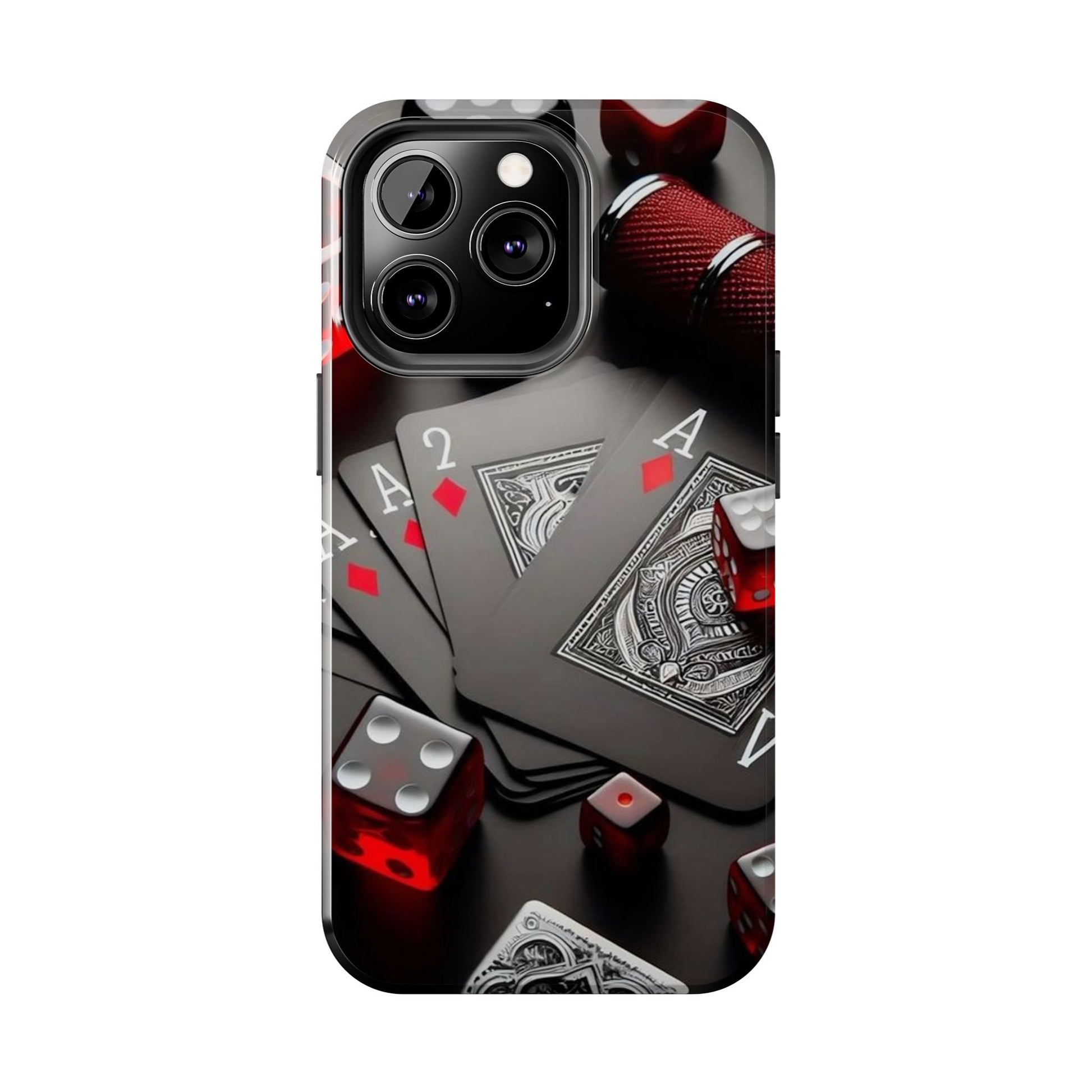 Casino Cards, Dice, and Chips Theme Phone Cases for Iphones & Samsung Phones
