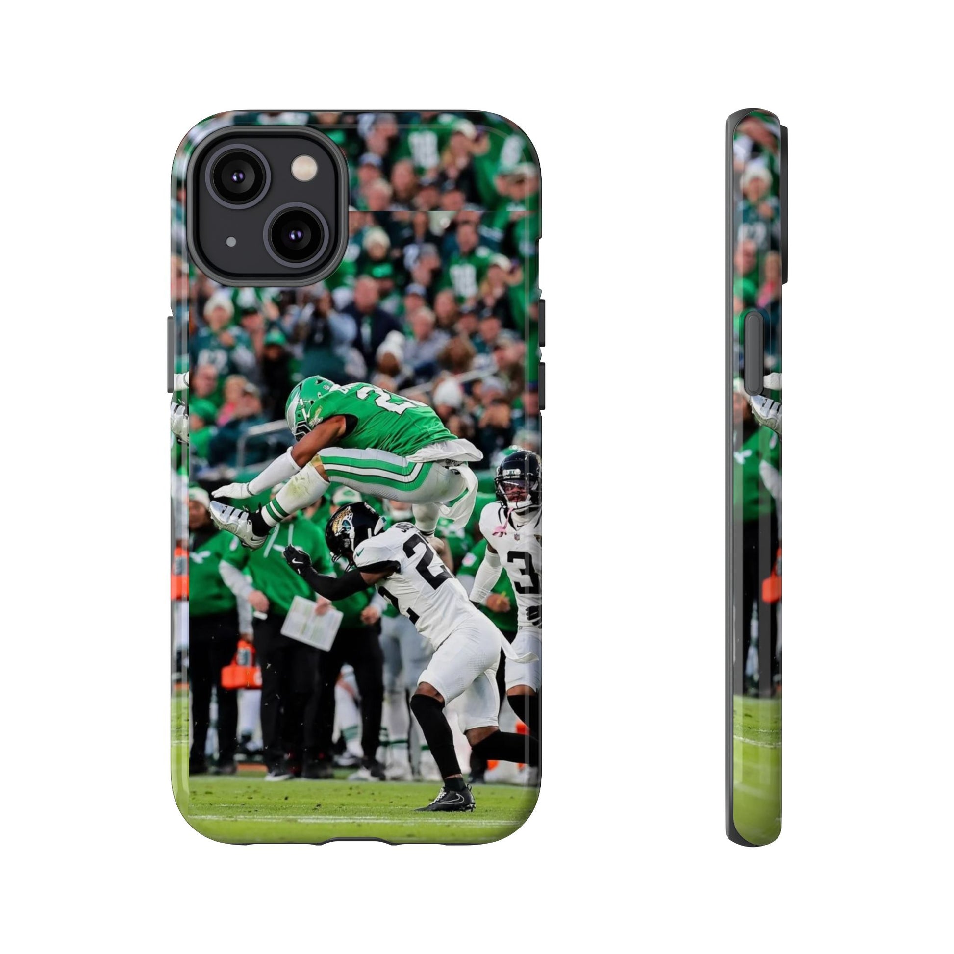 Saquon Barkley The Huddle Eagles Football Tough Cases for iPhones, Samsung, and Pixel