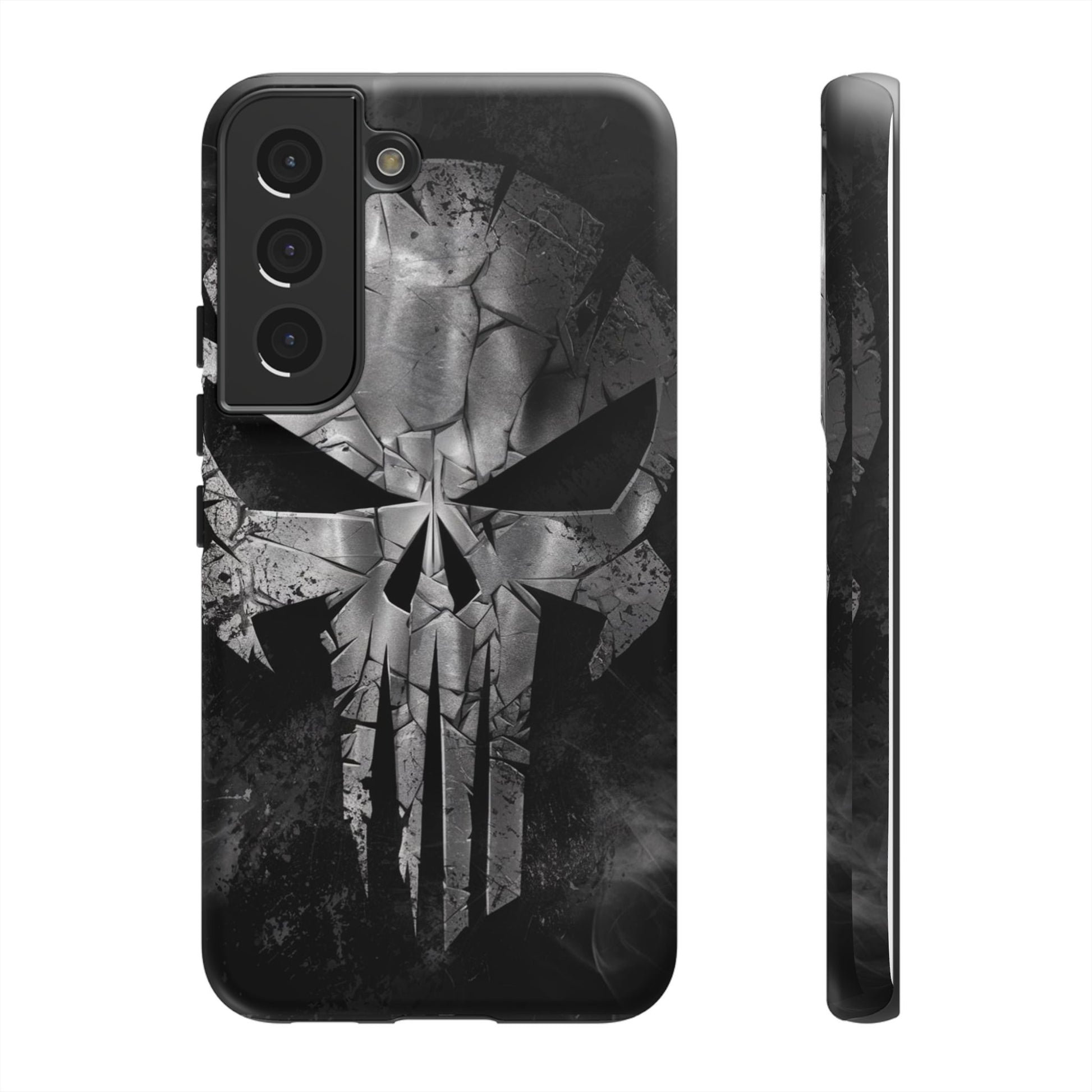 The Punisher Logo Art Tough Cases for iPhones, Samsung, and Pixel