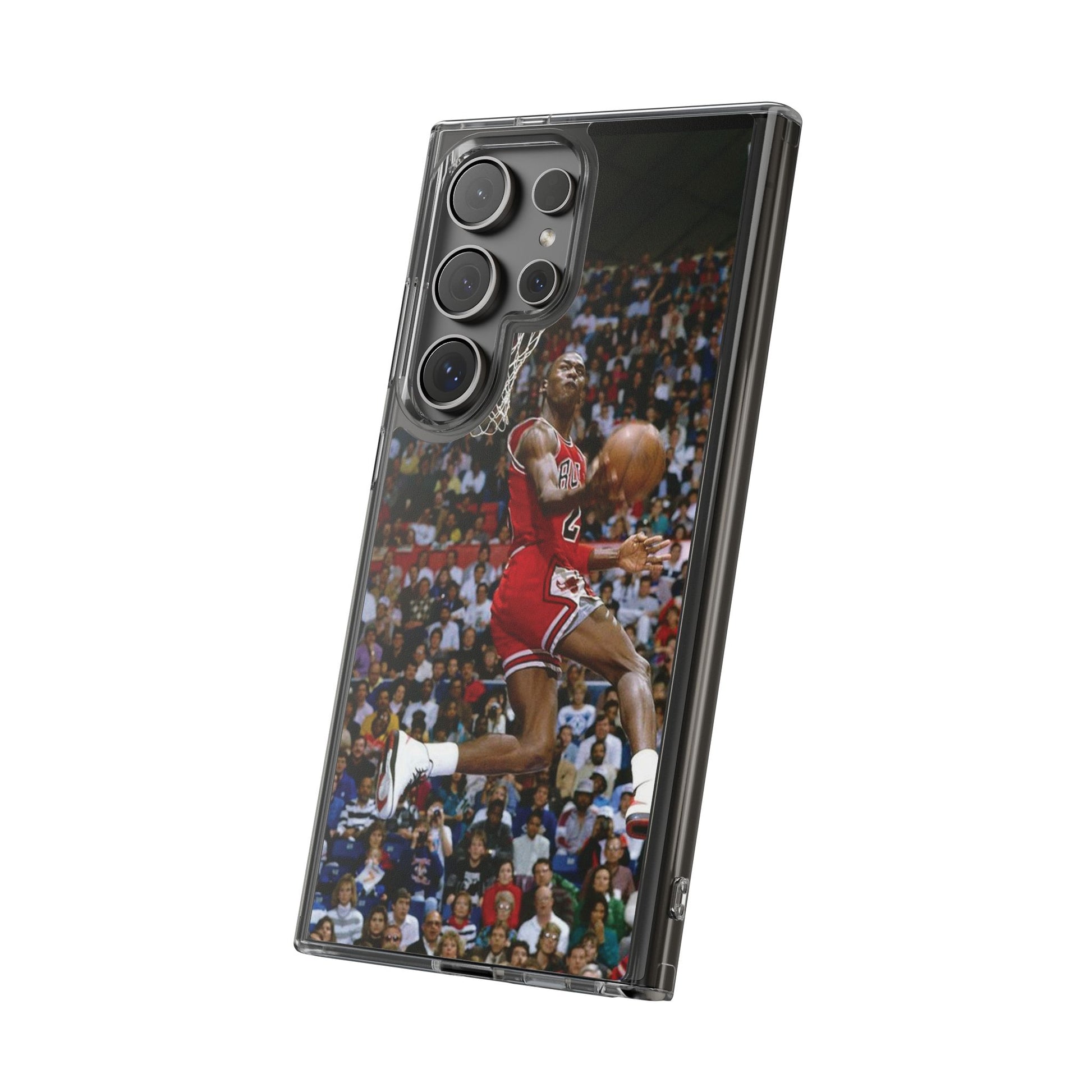 Vintage Jordan Dunk themed Basketball Inspired design Clear Phone Cases