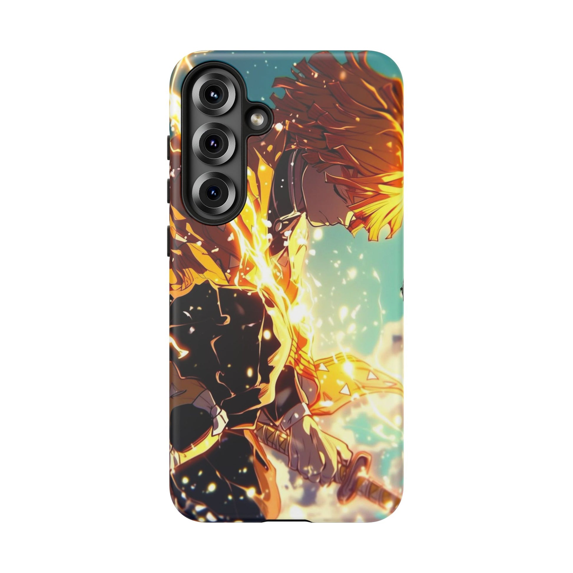 Demon Slayer Zenitsu Anime Theme Phone Case, Tough Cases for iPhones, Samsung, and Pixel