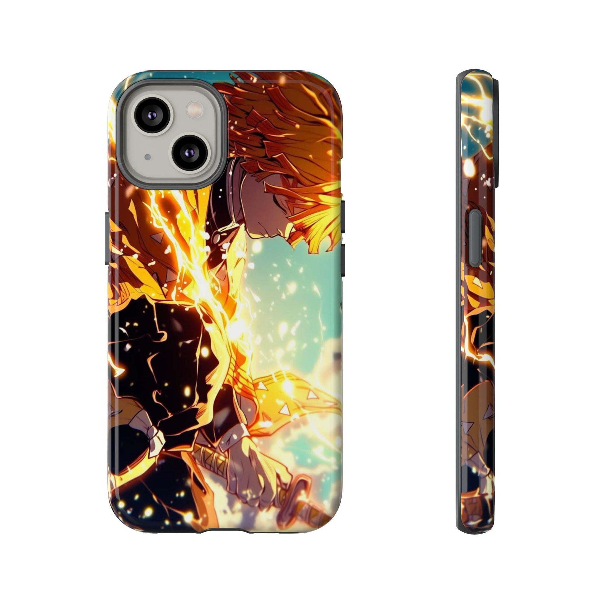 Demon Slayer Zenitsu Anime Theme Phone Case, Tough Cases for iPhones, Samsung, and Pixel