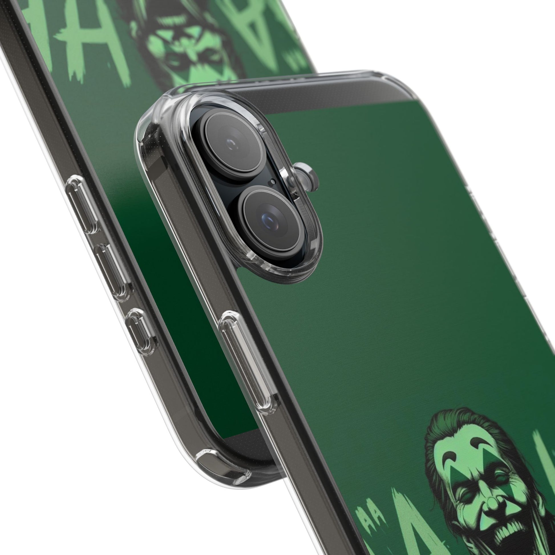 Phone Case, Comic book Inspired Design Joker Hahaha, Clear Phone Cover, Funny