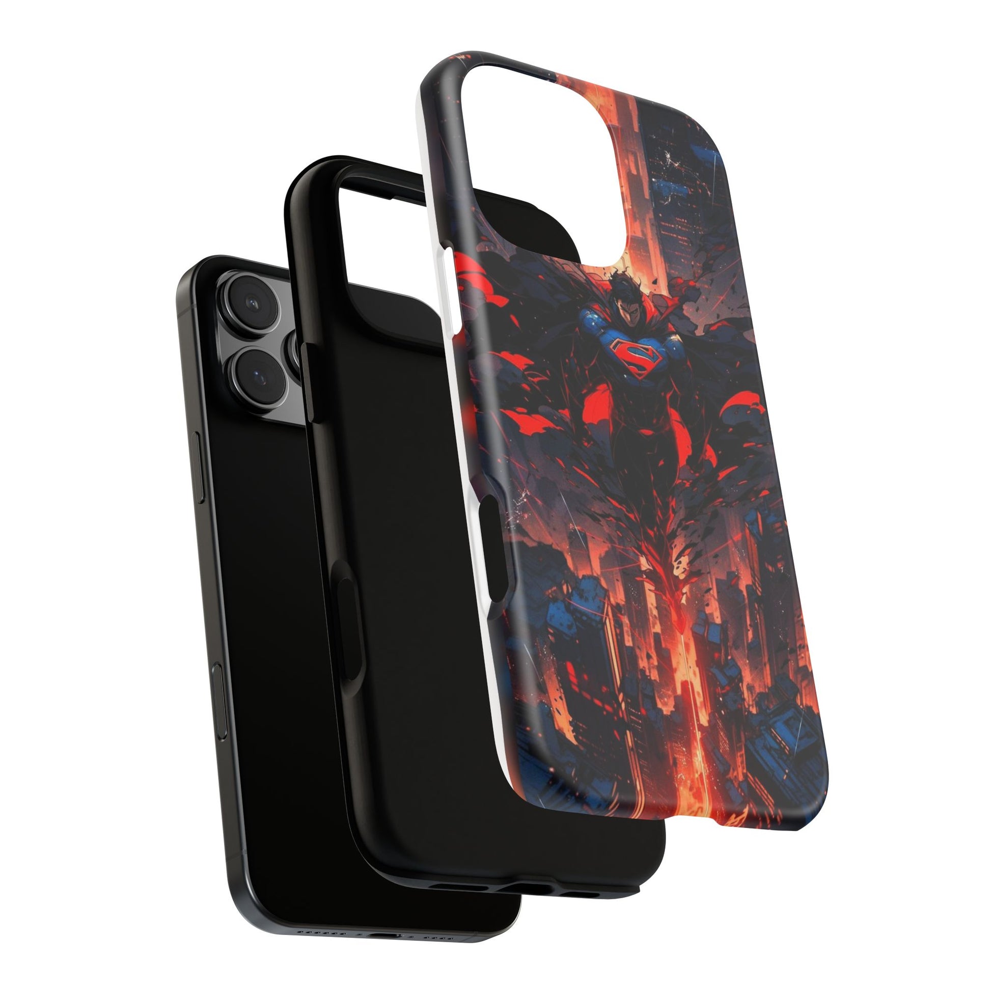 Anime Superman Tough Cases for iPhones, Samsung, and Pixel
