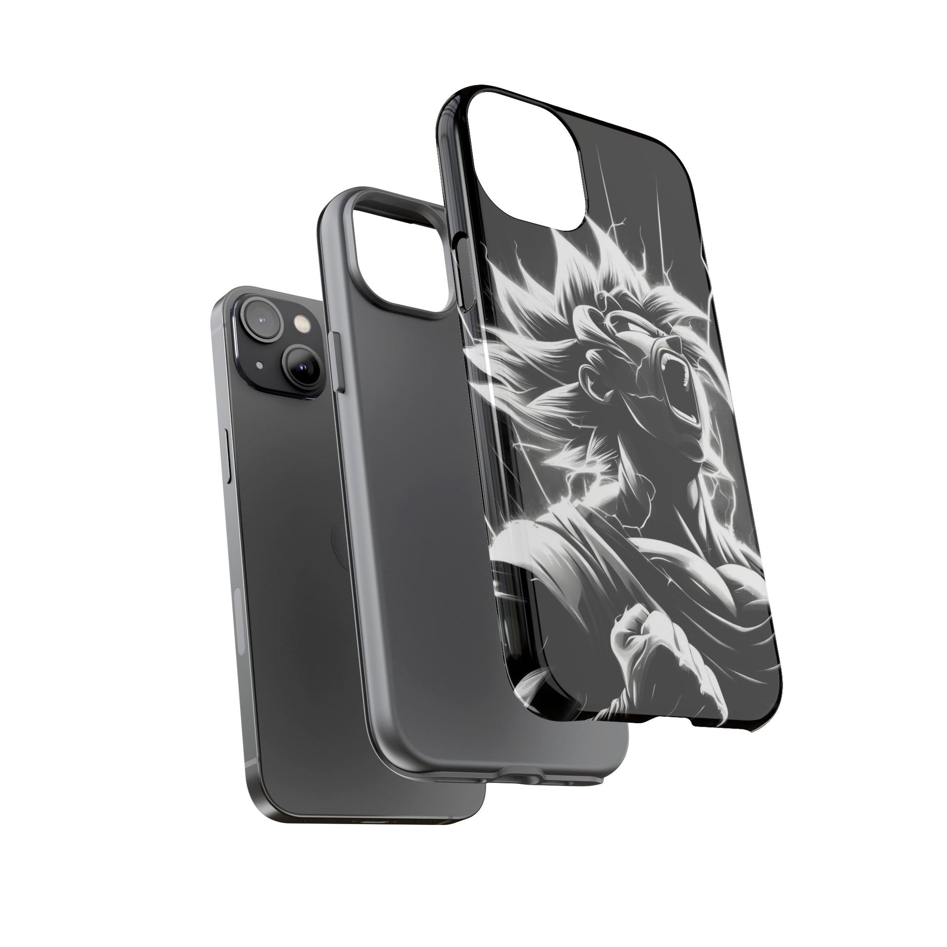 Anime Saiyan Rage Dragon ball Z Tough Cases for iPhones, Samsung, and Pixel