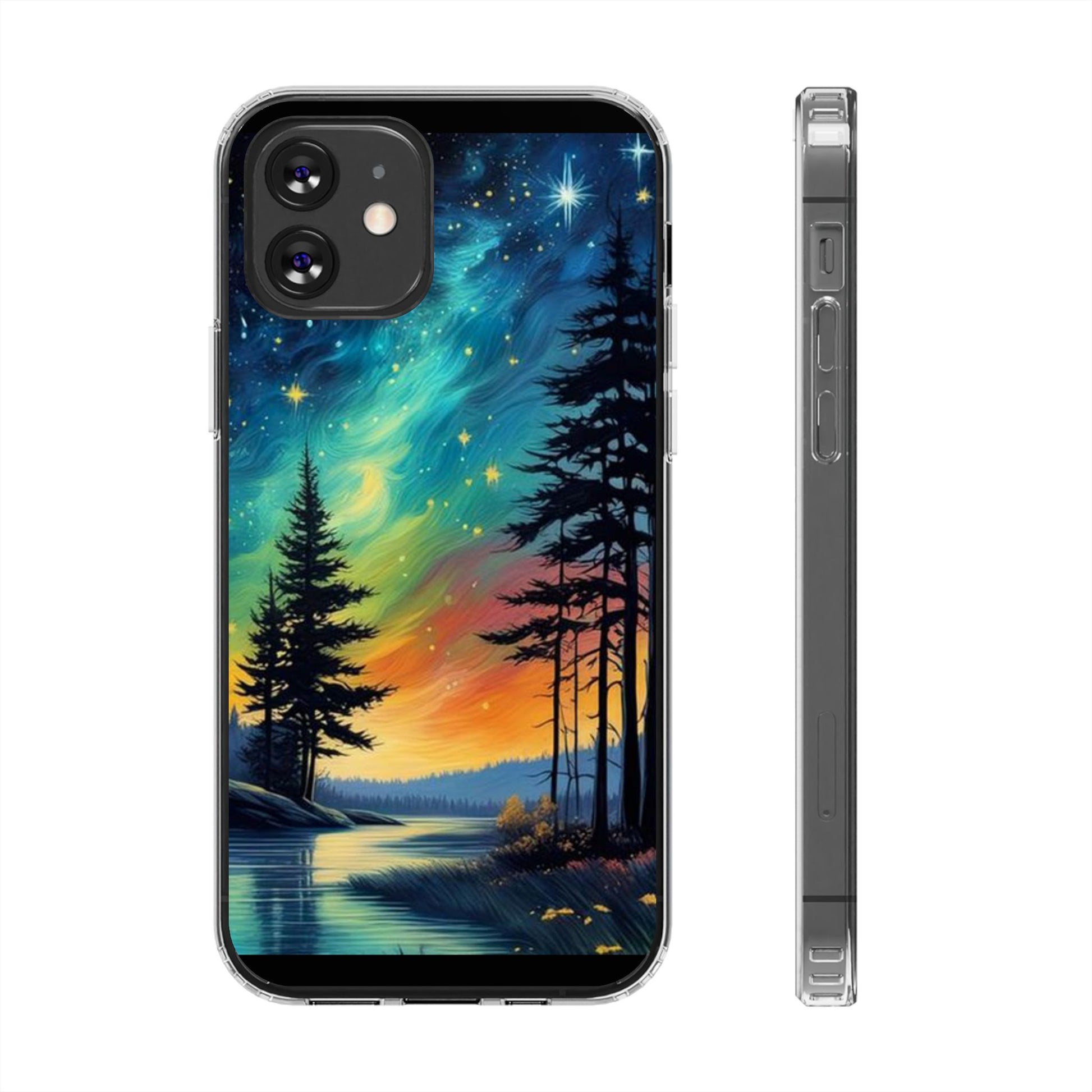 Starry Night Style Forest Art Iphone, Samsung case