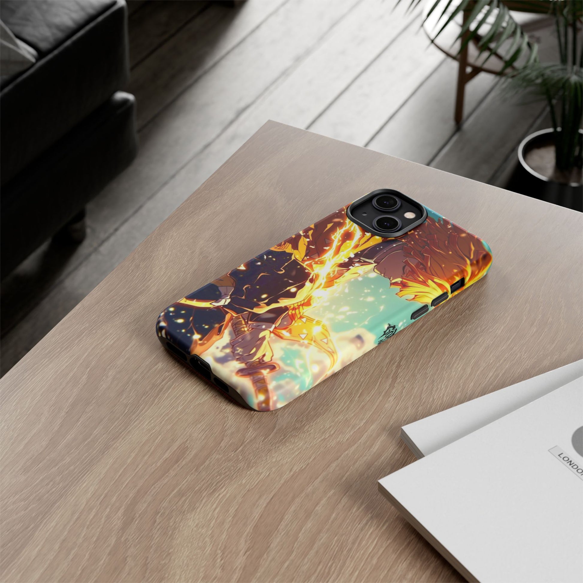 Demon Slayer Zenitsu Anime Theme Phone Case, Tough Cases for iPhones, Samsung, and Pixel