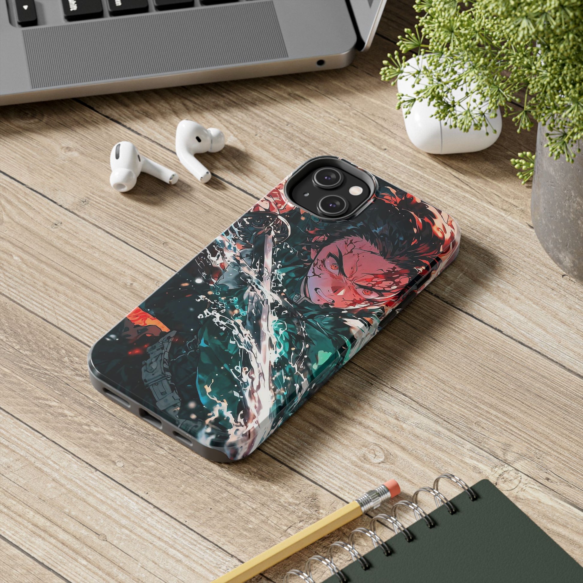 Demon Slayer Tanjiro Art Phone Case for iPhone & Samsung Galaxy Phones