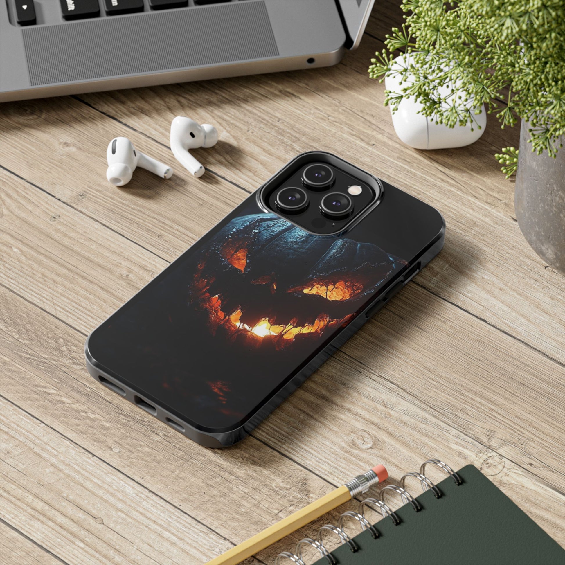 Scary Pumpkin Halloween Theme Phone Cases for iPhones & Samsung Phones