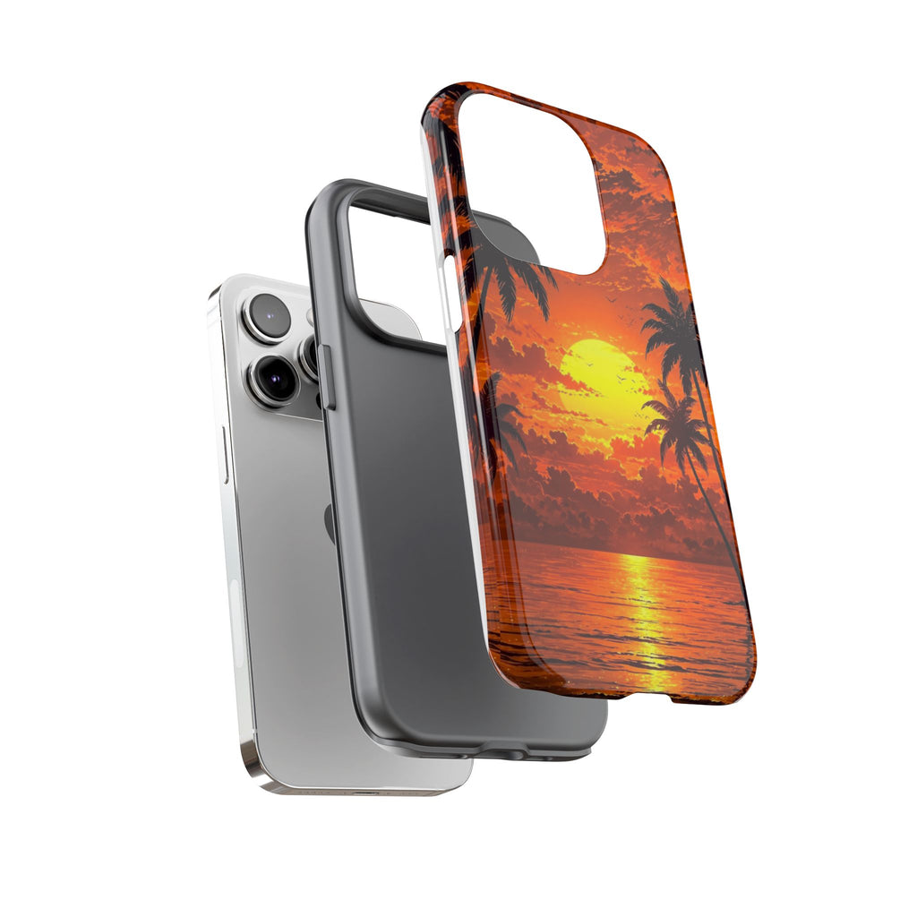 Beautiful Beach Sunset Tough Cases for iPhones, Samsung, and Pixel