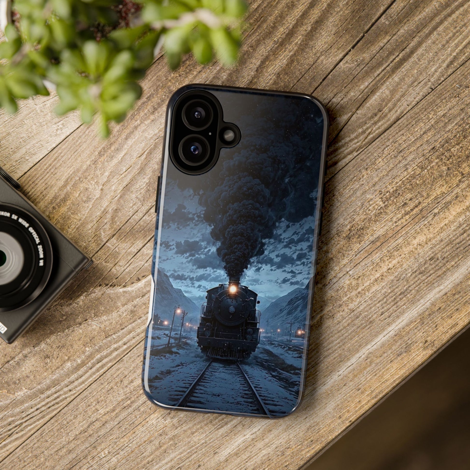 Steam Engine Train Themed Tough Cases for iPhones, Samsung, and Pixel