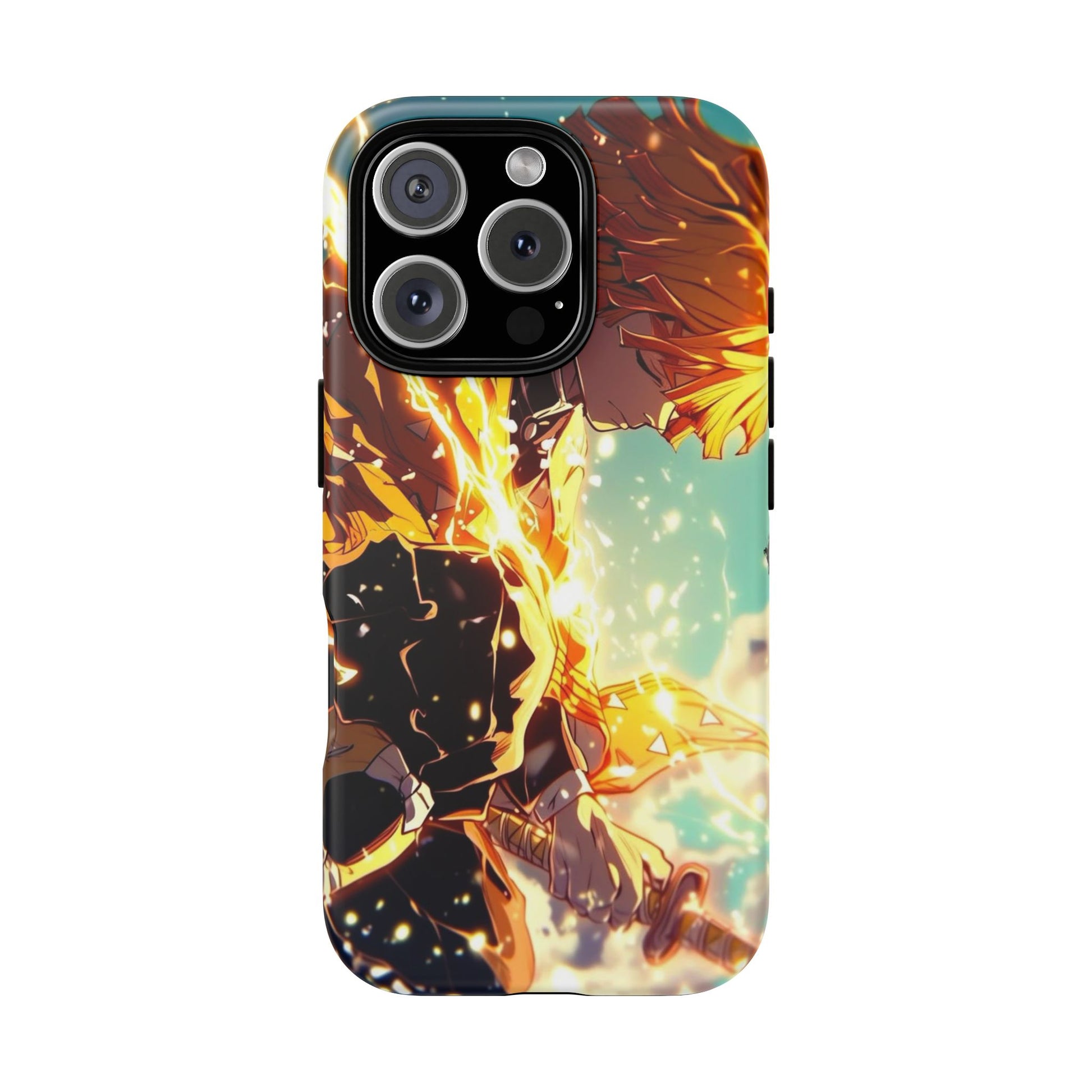 Demon Slayer Zenitsu Anime Theme Phone Case, Tough Cases for iPhones, Samsung, and Pixel