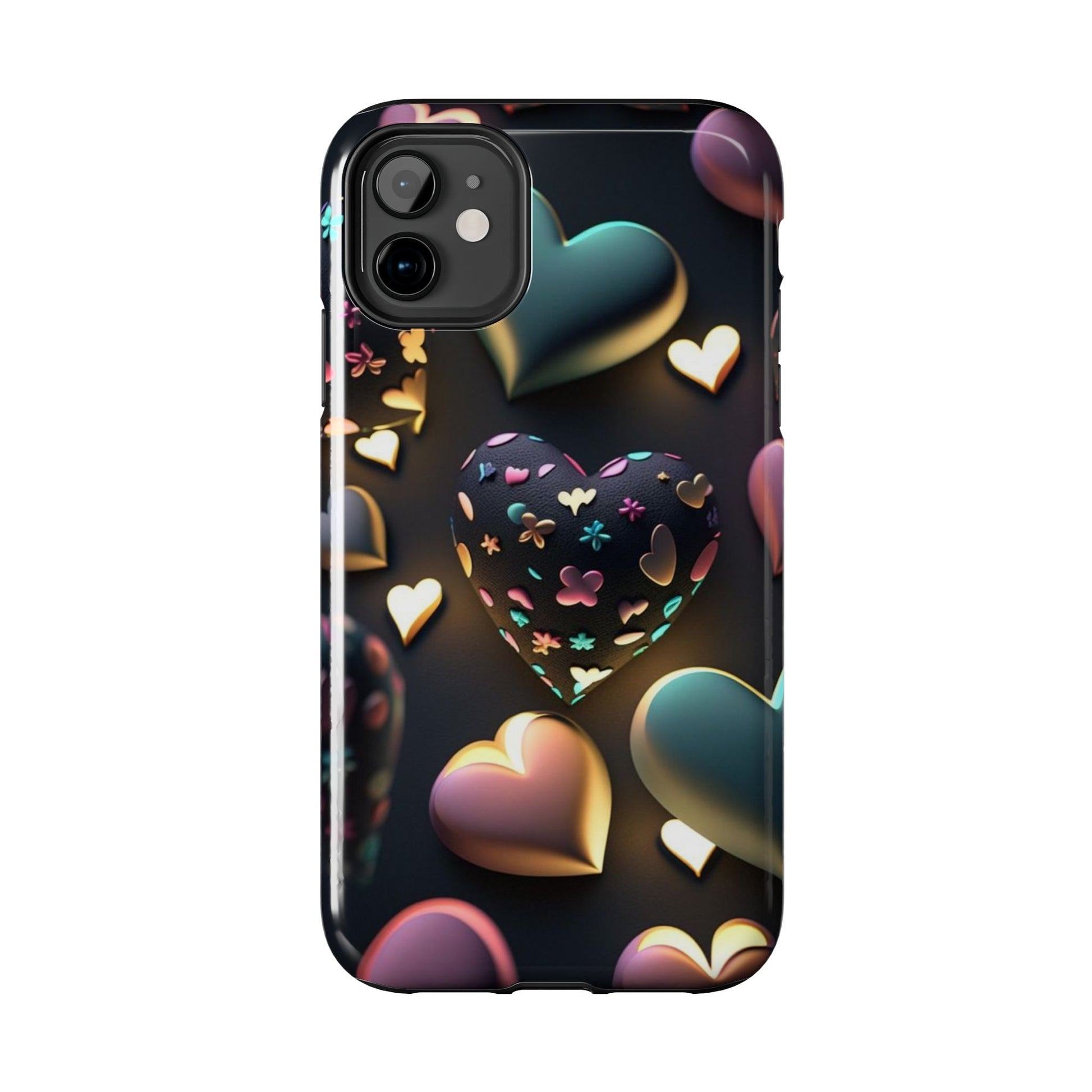 Floating Hearts Themed Tough Phone Cases for Iphones & Samsung Phones