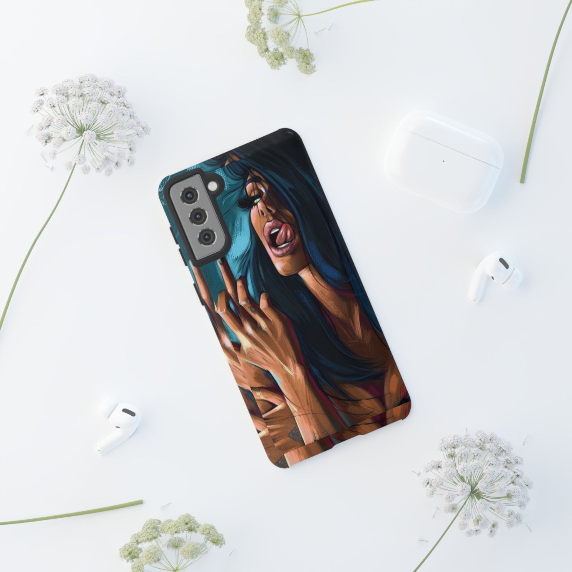 Tough Girl Theme Urban Design Cases for iPhones, Samsung, and Pixel