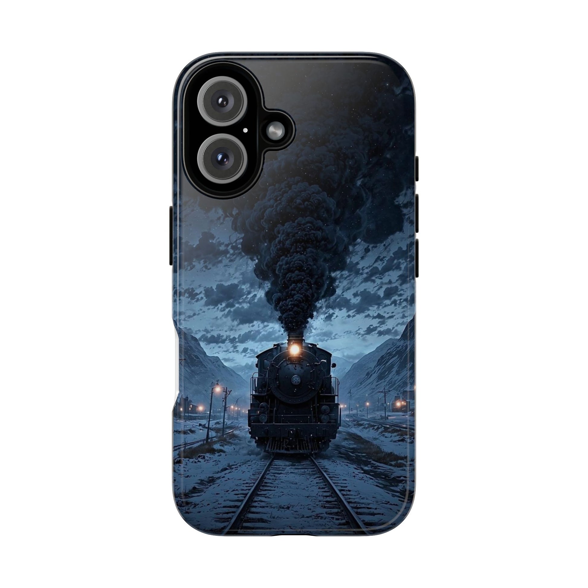 Steam Engine Train Themed Tough Cases for iPhones, Samsung, and Pixel