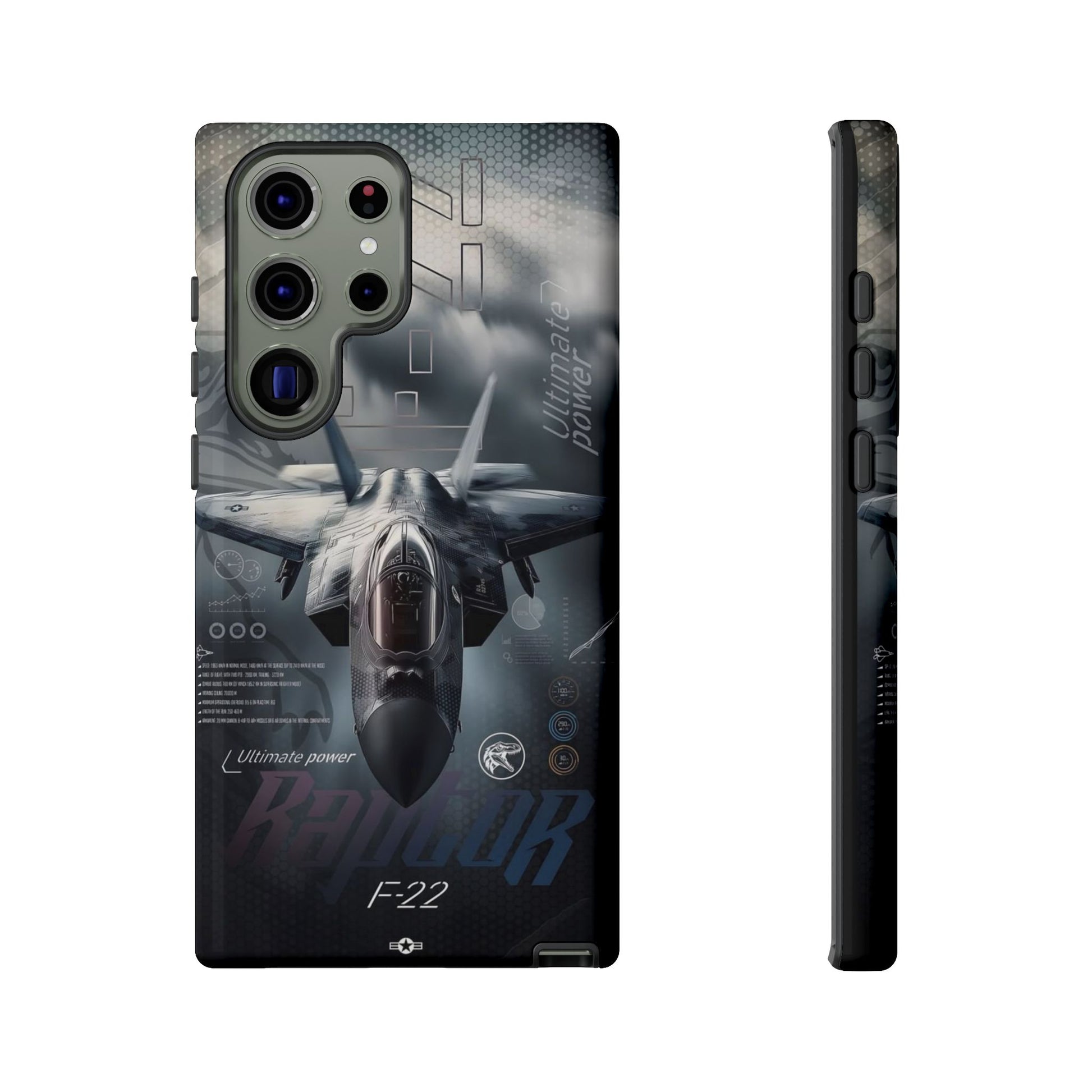 F-22 Raptor Fighter Jet Tough Cases for iPhones, Samsung, and Pixel