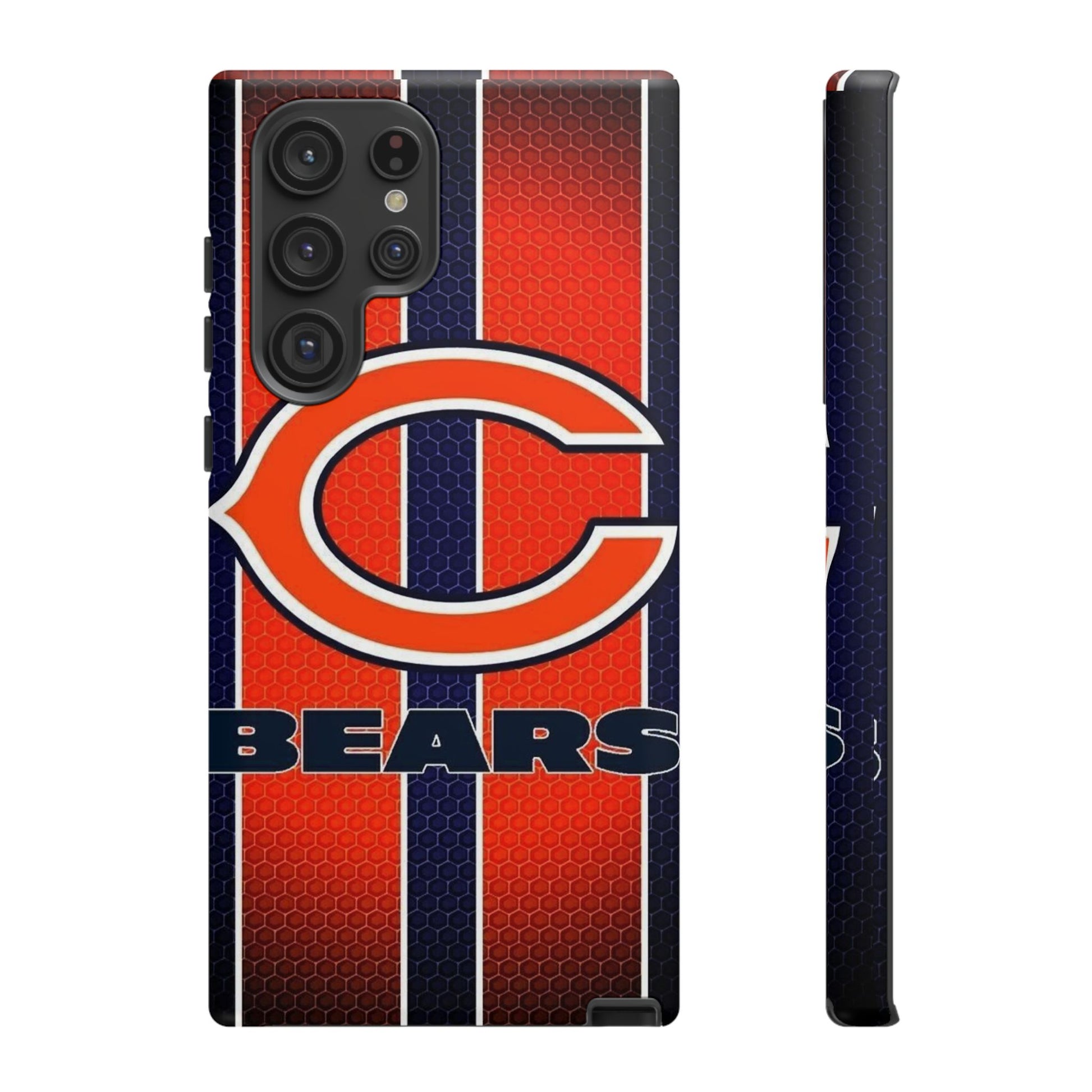 Chicago Bears Stripes Football Phone Case, Tough Cases for iPhones, Samsung, and Pixel