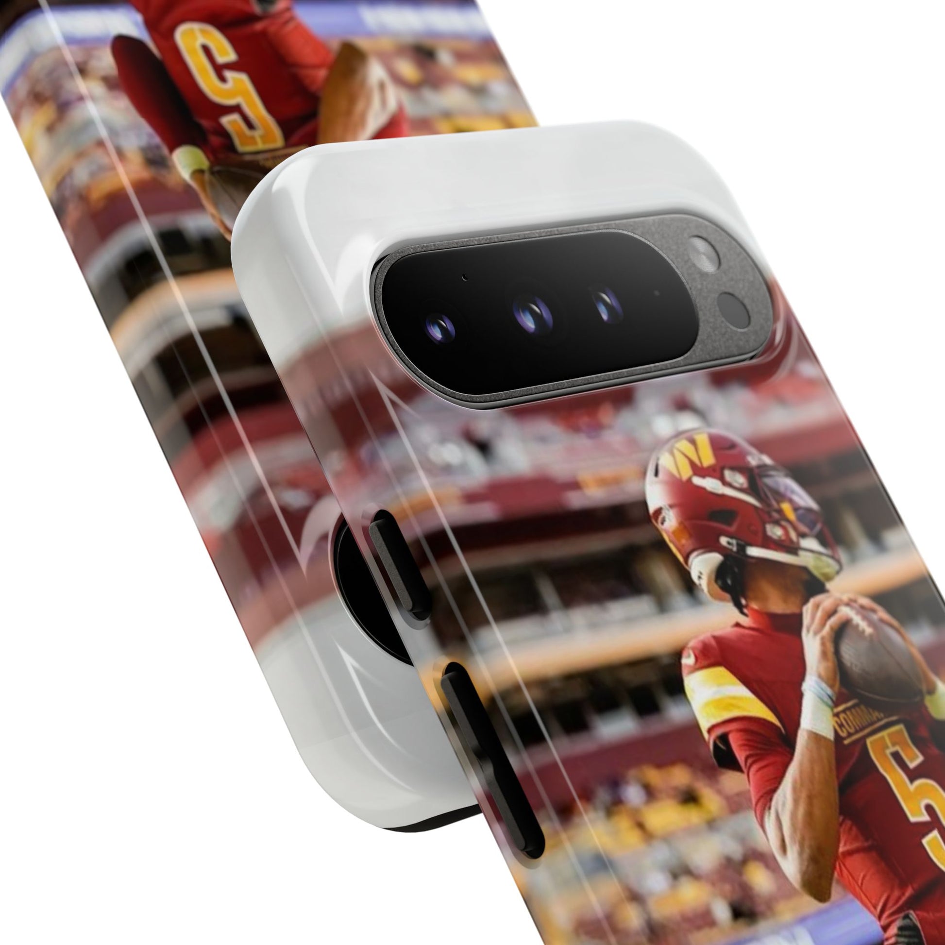 Jayden Daniels Washington Football Tough Cases for iPhones, Samsung, and Pixel