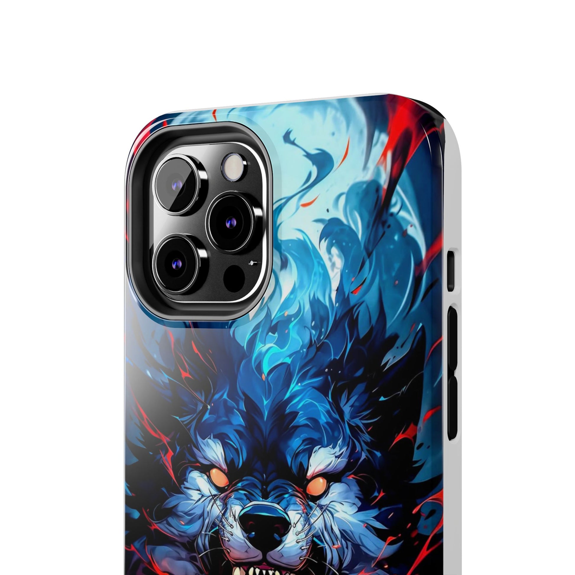 Aggressive Wolf Art Themed Tough Phone Cases for Iphones & Samsung Phones