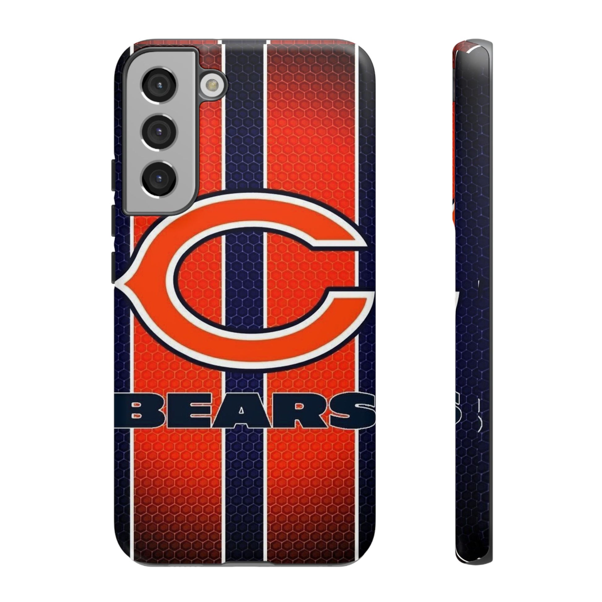 Chicago Bears Stripes Football Phone Case, Tough Cases for iPhones, Samsung, and Pixel