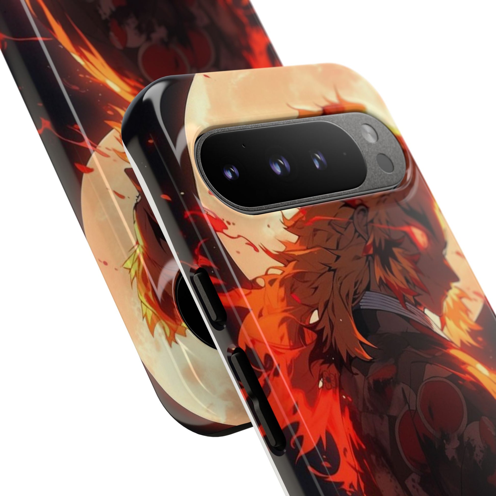 Demon Sl;ayer Rengoku Anime Phone Case, Tough Cases for iPhones, Samsung, and Pixel