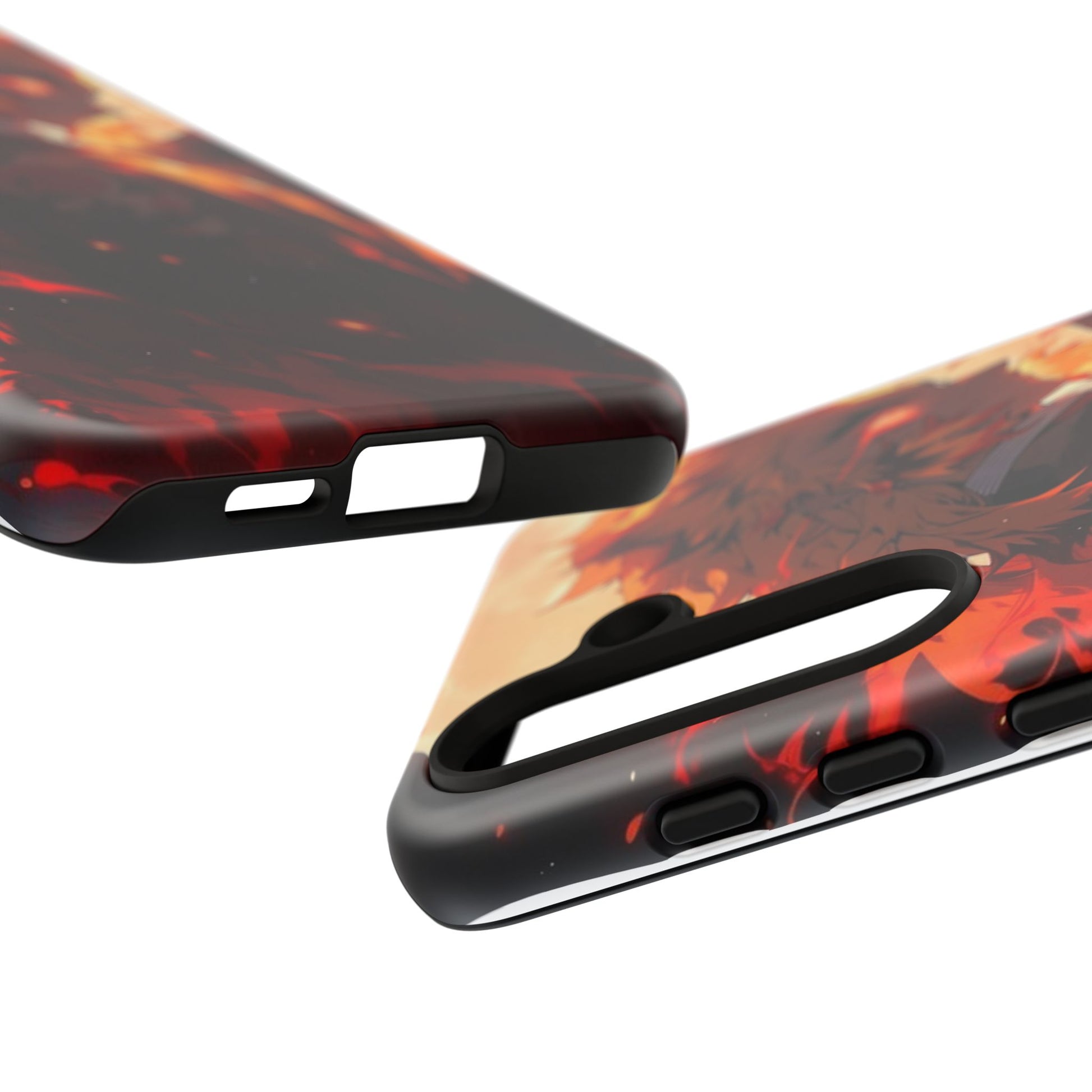 Demon Sl;ayer Rengoku Anime Phone Case, Tough Cases for iPhones, Samsung, and Pixel