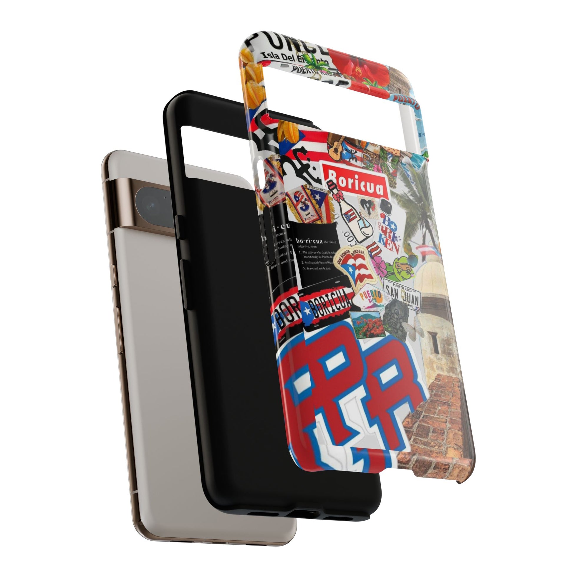 Puerto Rico Boricua Art Tough Cases for iPhones, Samsung, and Pixel