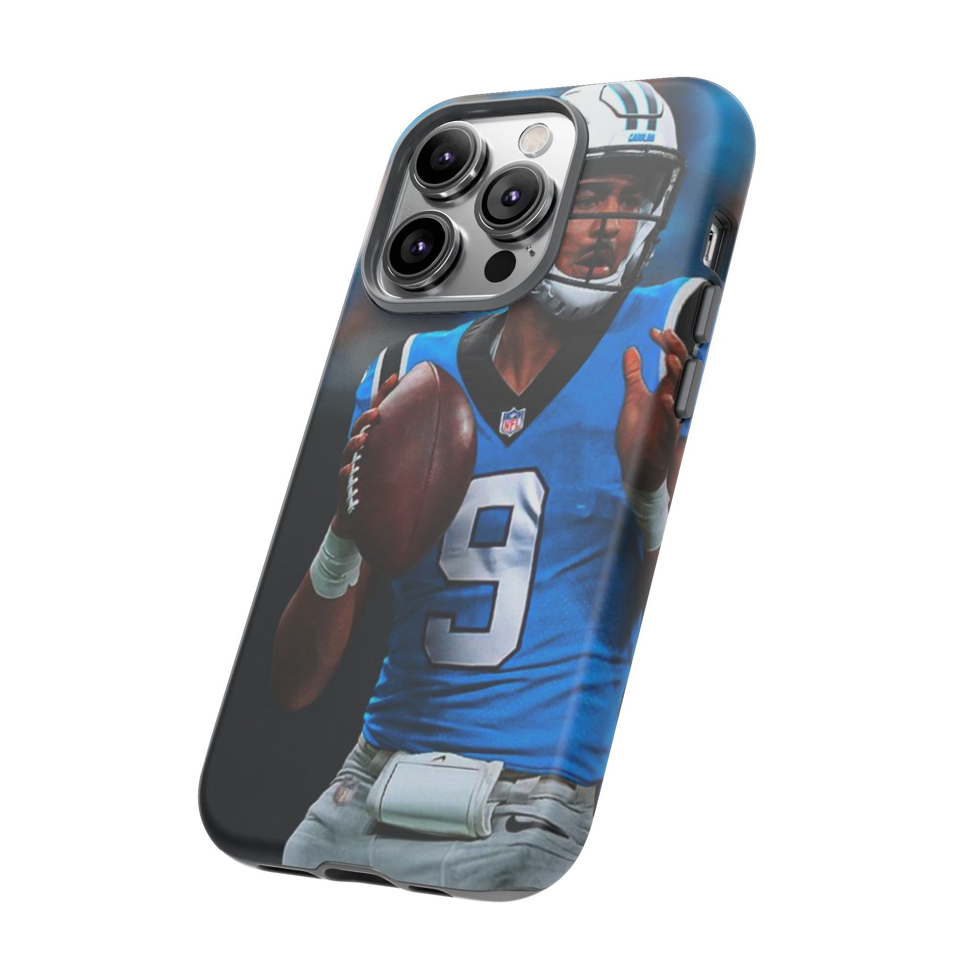 Carolina Panthers Bryce Young Football Tough Cases for iPhones, Samsung, and Pixel