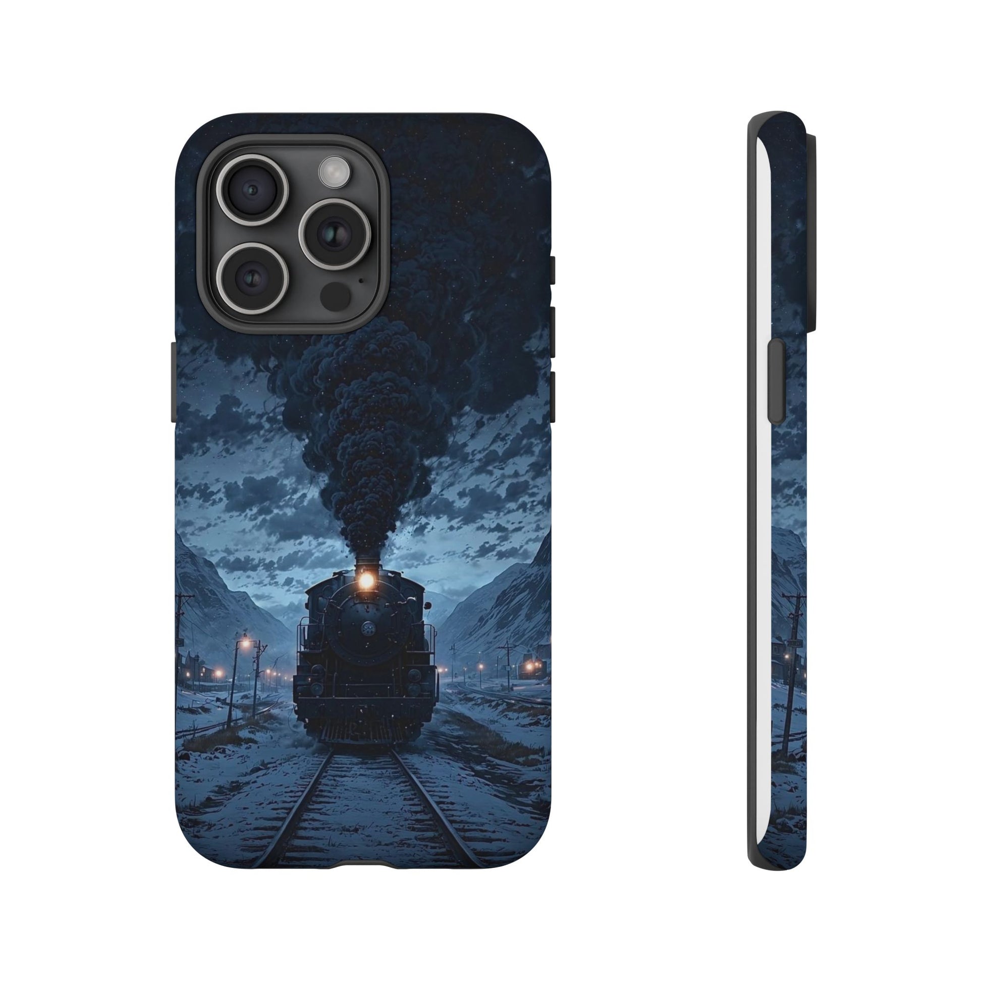 Steam Engine Train Themed Tough Cases for iPhones, Samsung, and Pixel