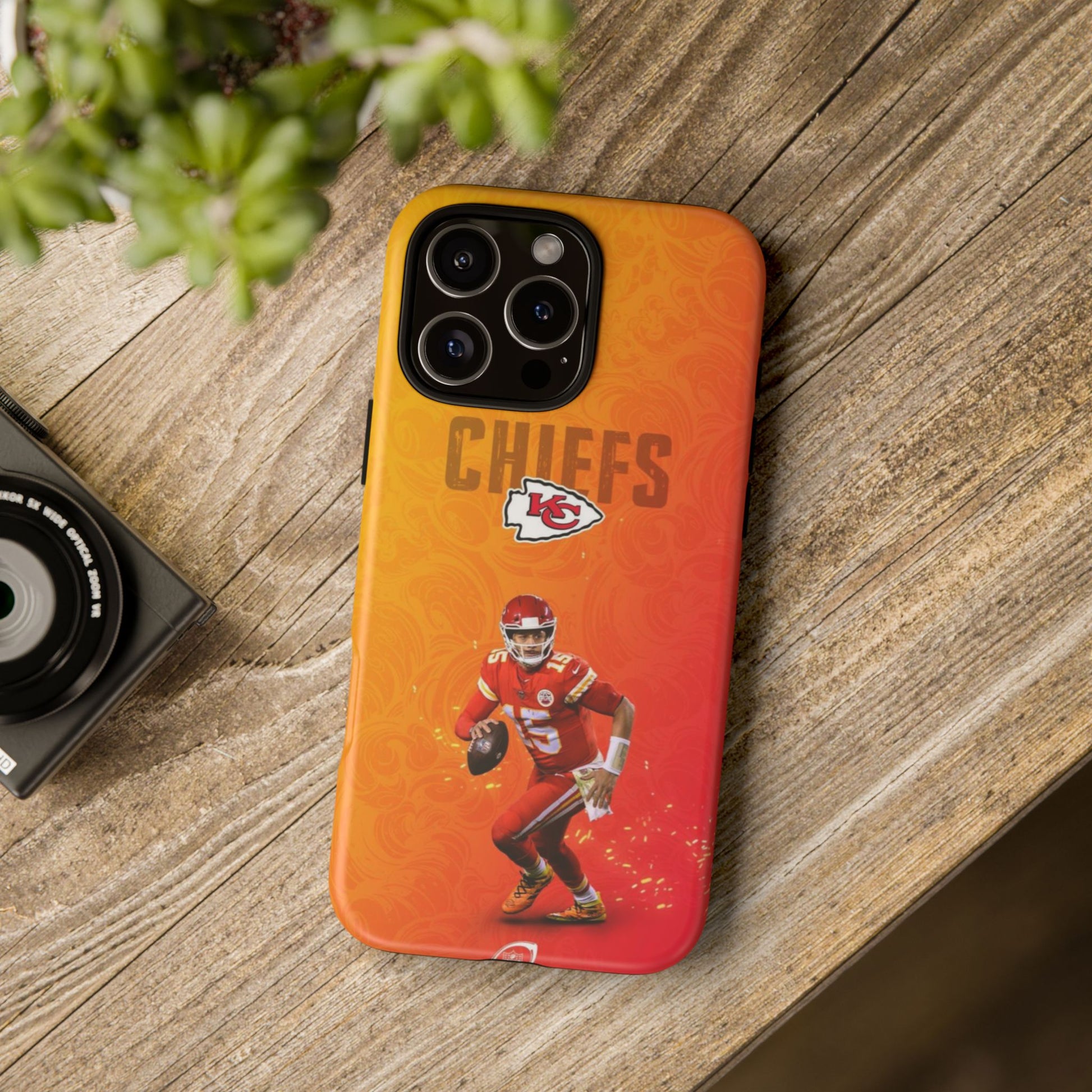 Kansas City Chiefs Patrick Mahomes Football Tough Cases for iPhones, Samsung, and Pixel